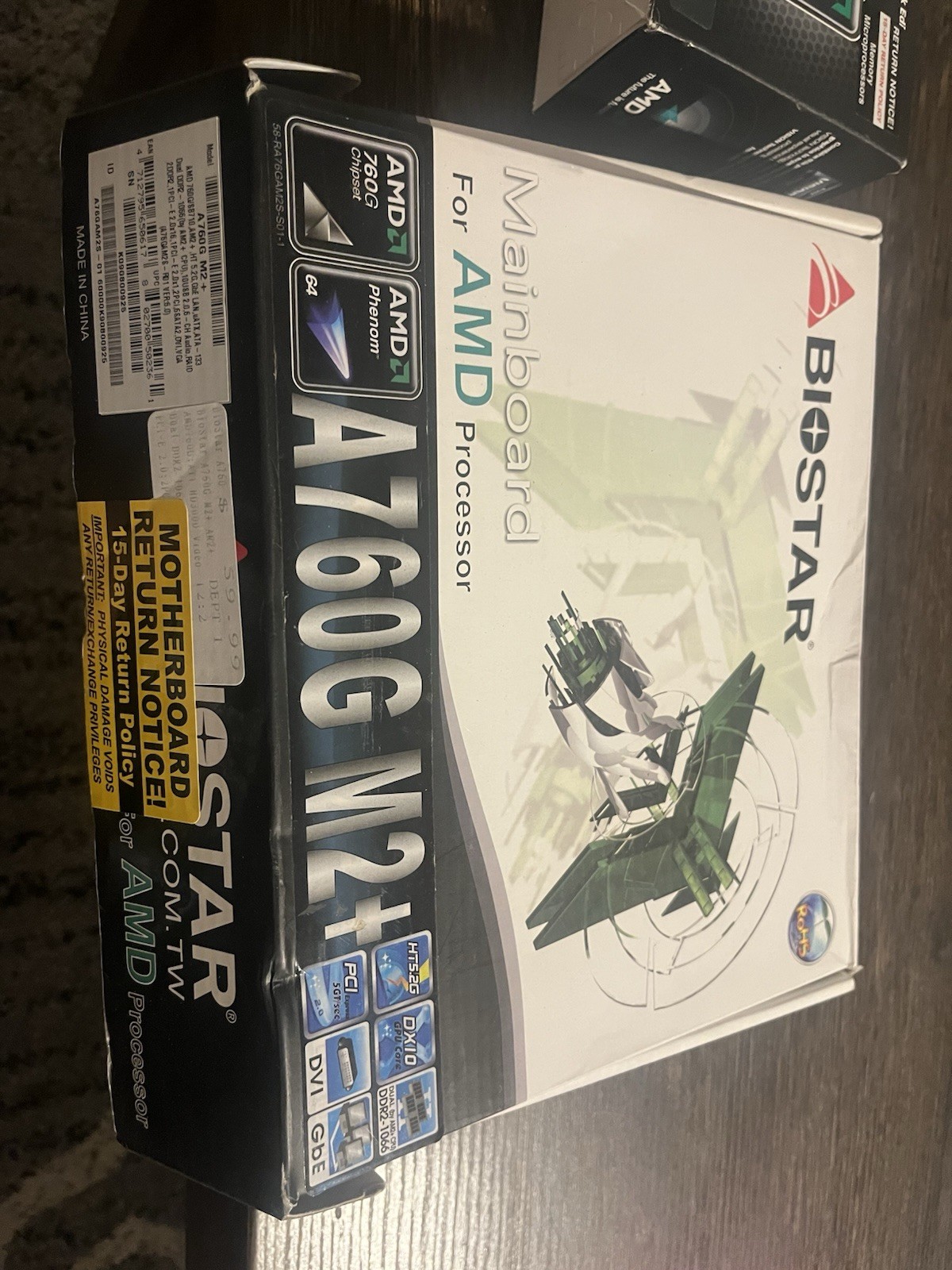 Biostar Main board A760G M2+ New Opened Box NOS Rare Vintage