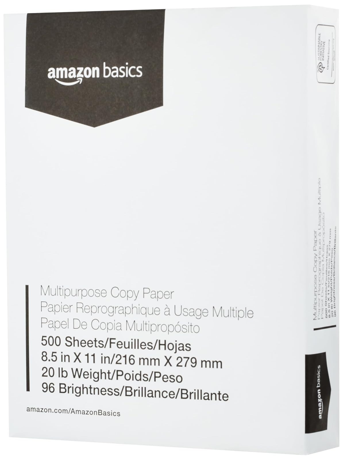 Amazon Basics Multipurpose Copy Printer Paper 8.5 x 11 Letter 20 lb 96 Bright
