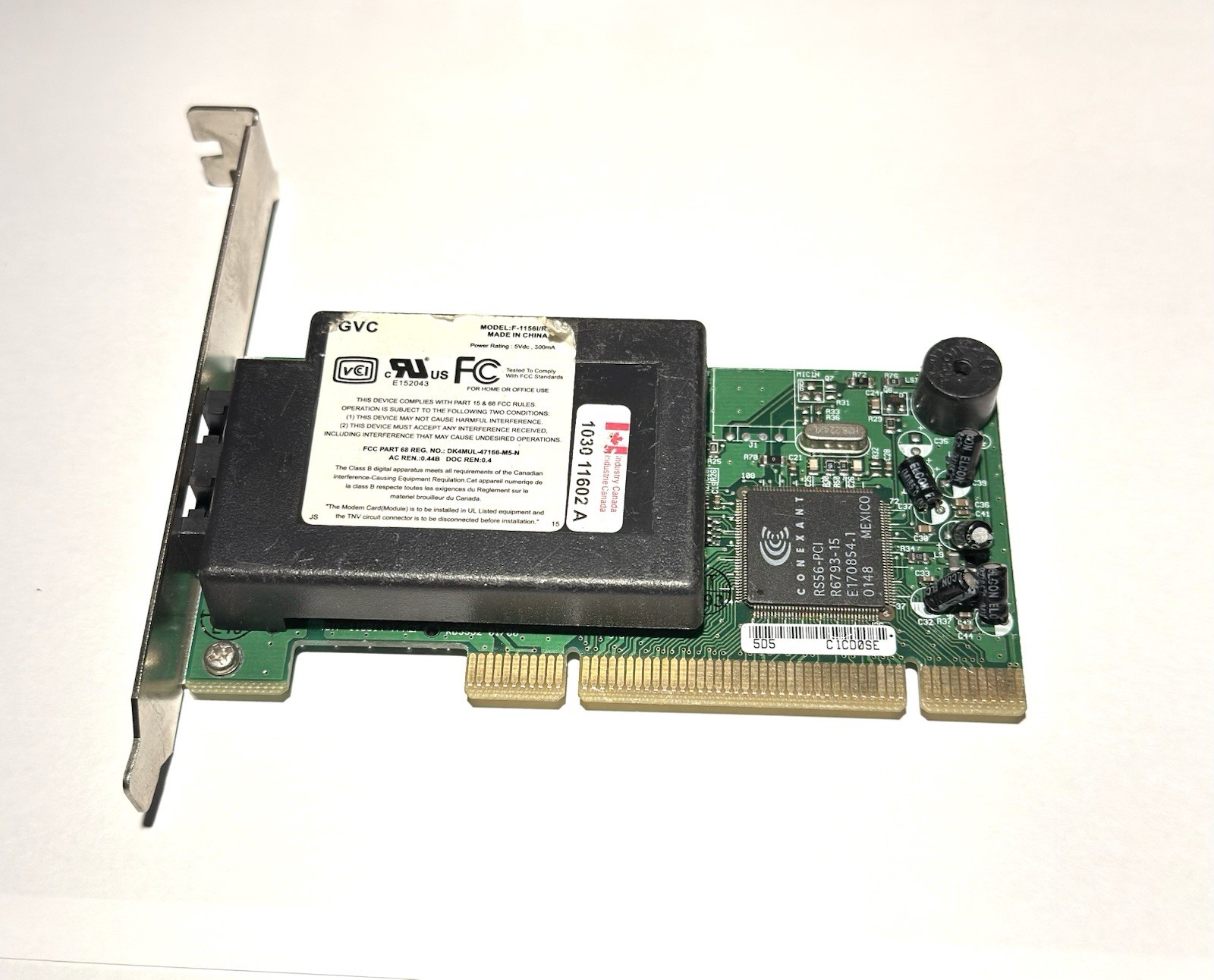 GVC 56K GVC Internal PCI Fax Modem F-1156IV/R9F
