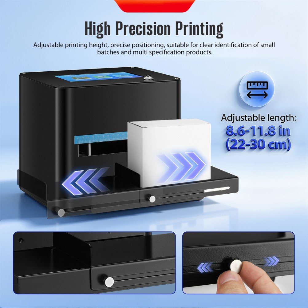 Portable Desktop Static Inkjet Printer date Batch Code LOGO Coding Machine US