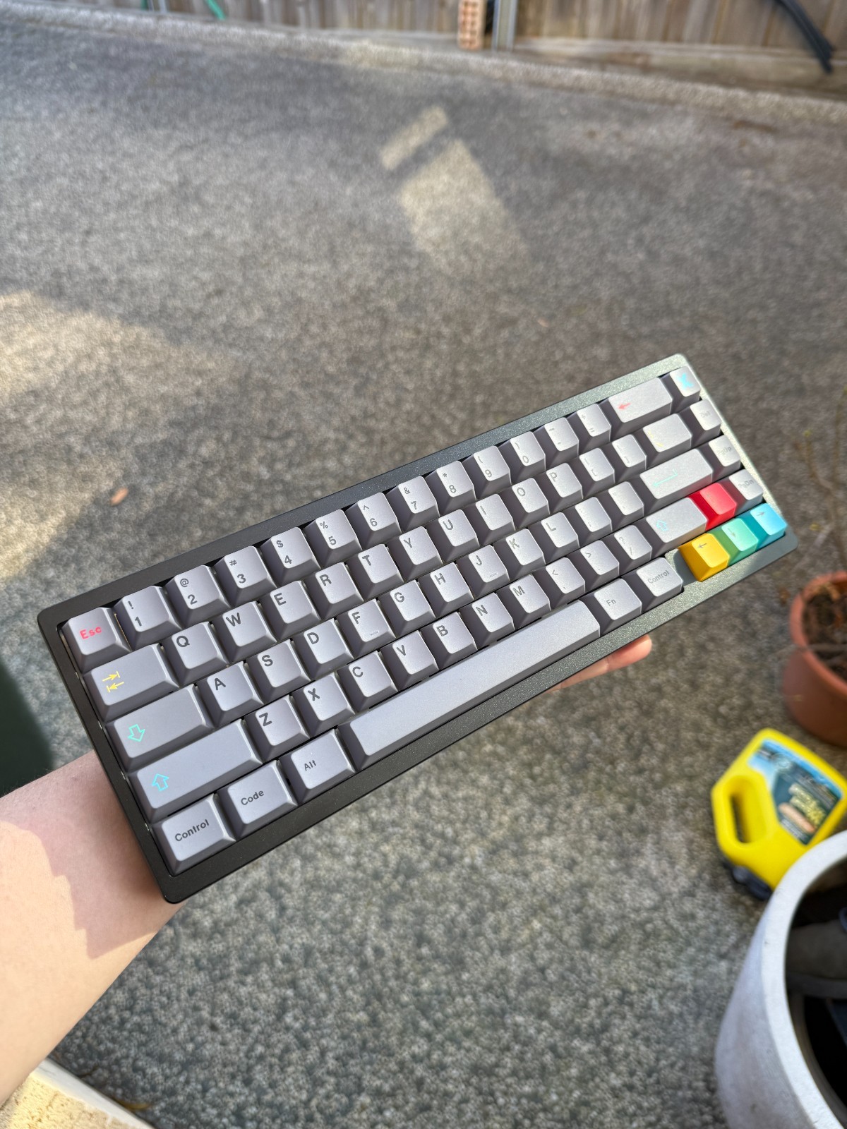 Custom Lucky65 Mechanical Keyboard Caramel Pudding Switches Dualshot Keycaps