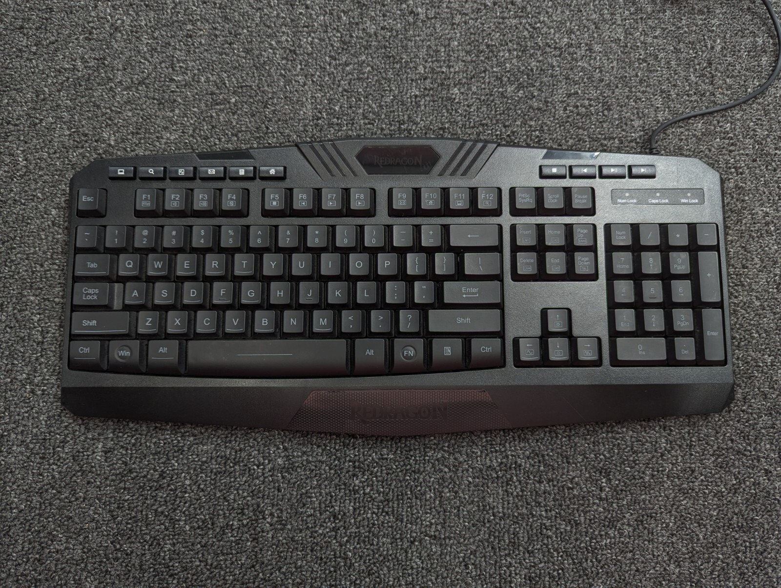 Redragon Wired Gaming Keyboard Model S101-3 Black Backlite RGB Tested