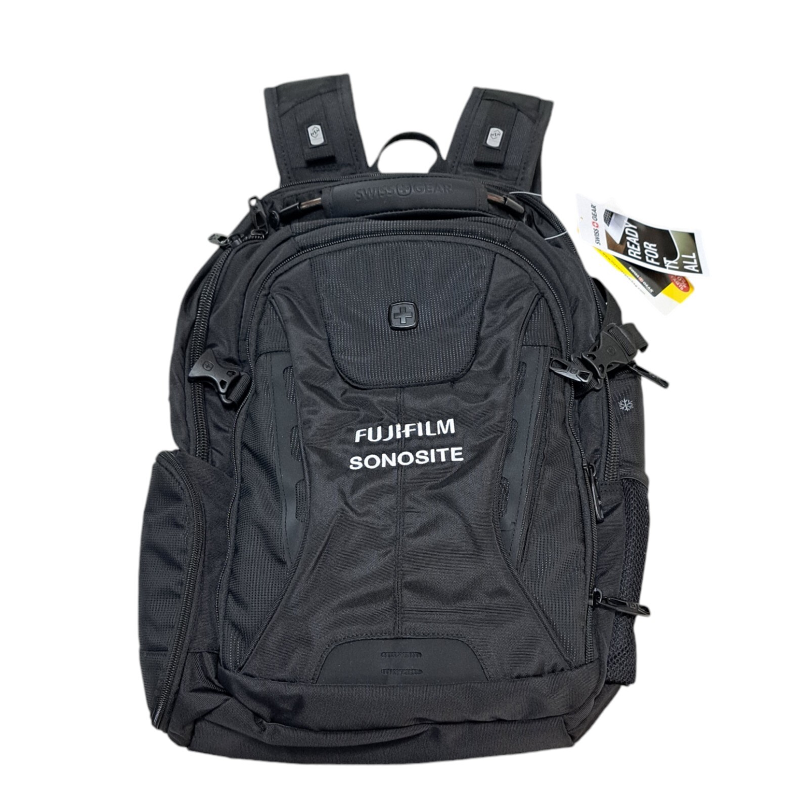 RARE SwissGear FUJIFILM SONOSITE Commander USB ScanSmart Laptop Backpack Black