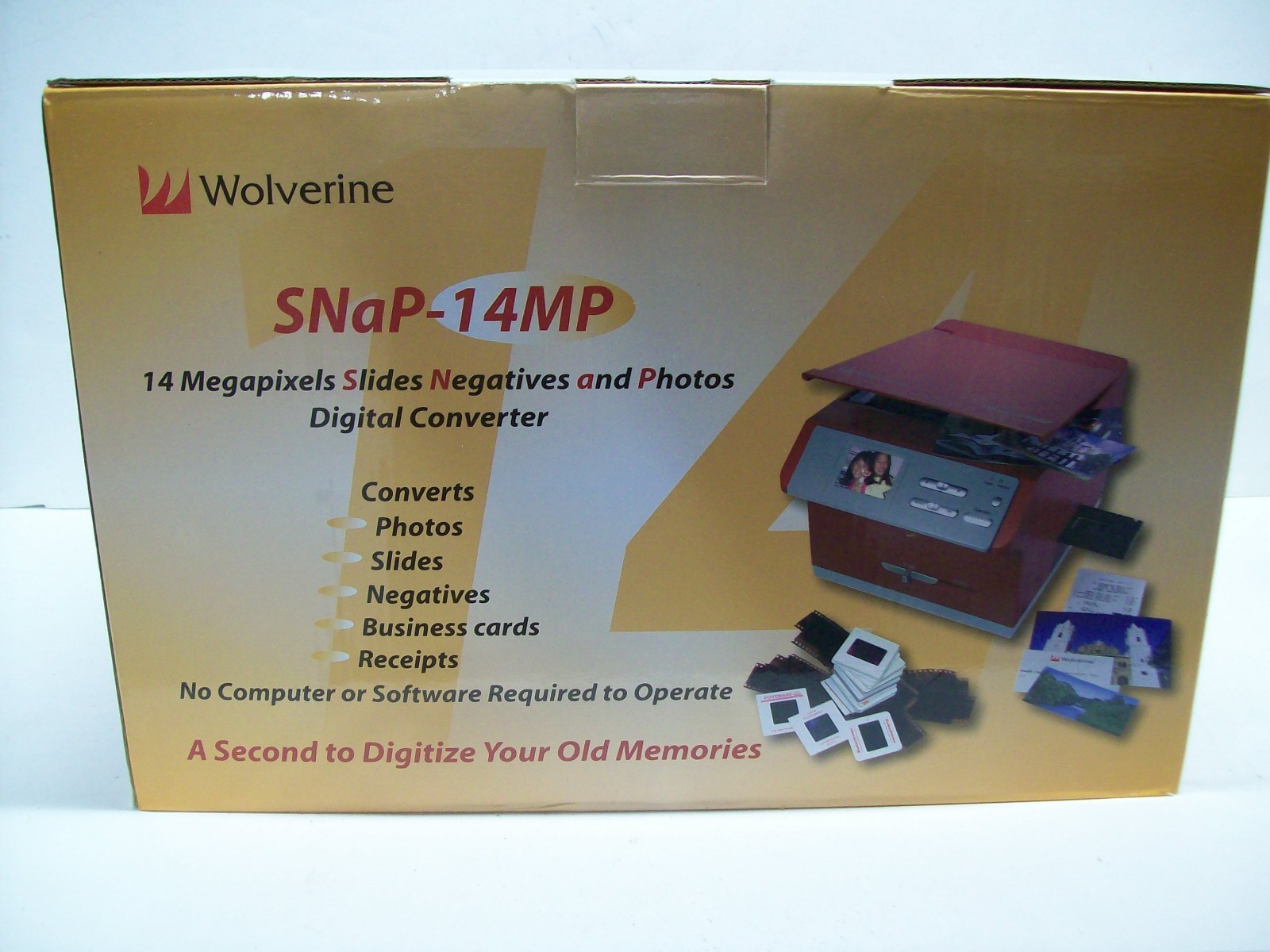 New Wolverine SNaP-14MP Digital Converter for Photos Slides Negatives