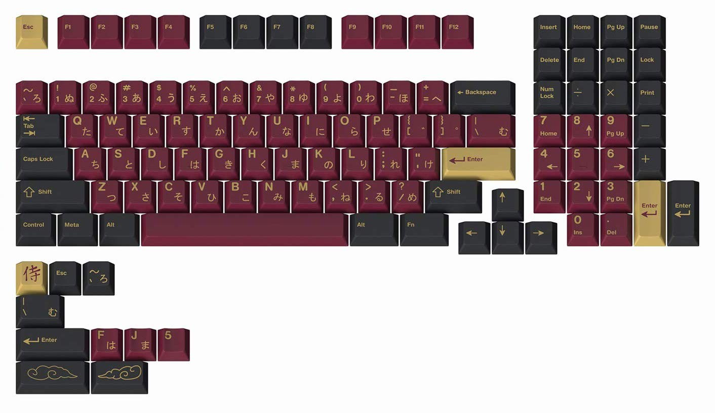 Drop + Redsuns GMK Red Samurai Keycap Set for FullSize Keyboards  Compatible ...