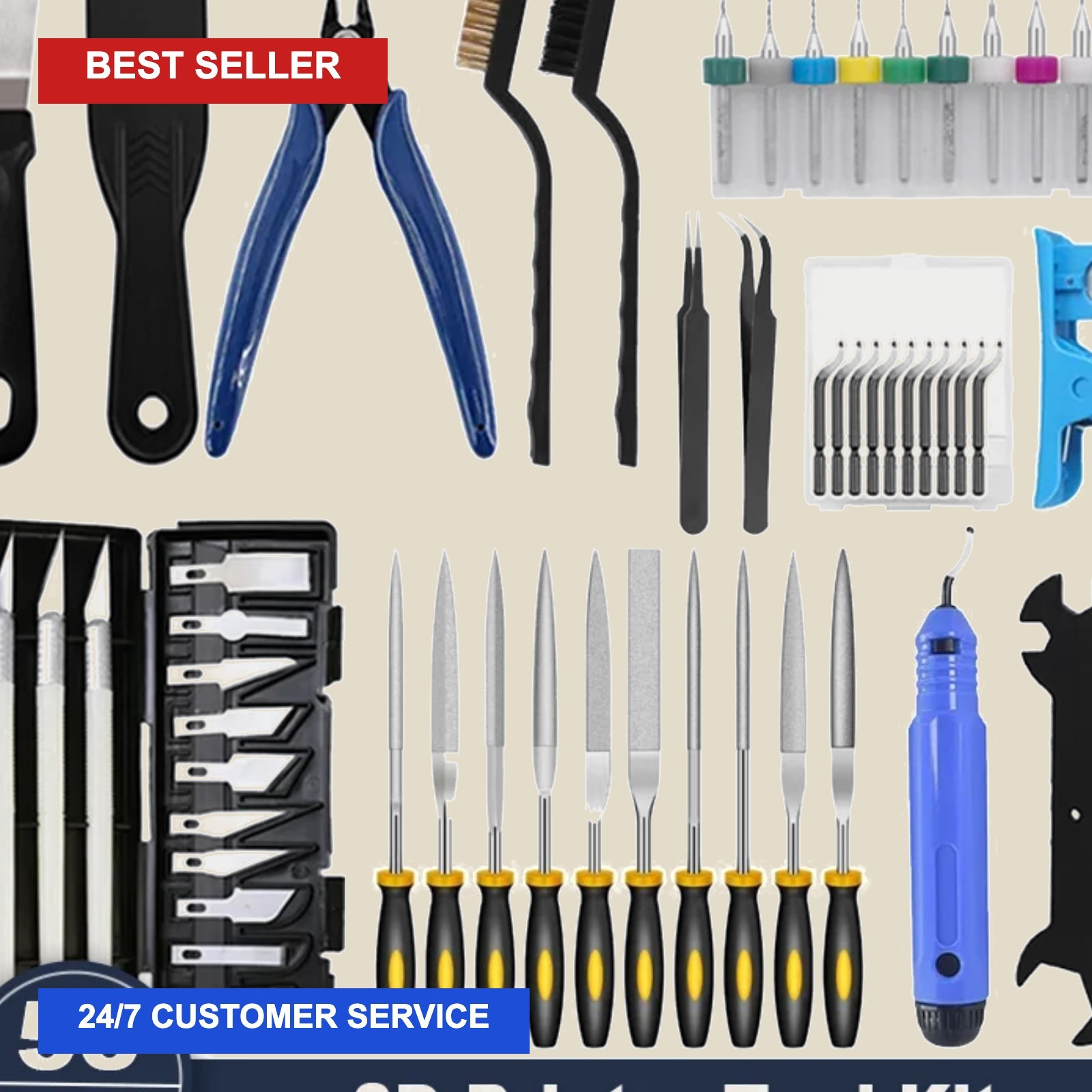 3D Printer Tools Kit, 53pcs 3D Printer Accessories for All FDM/SLA Printers