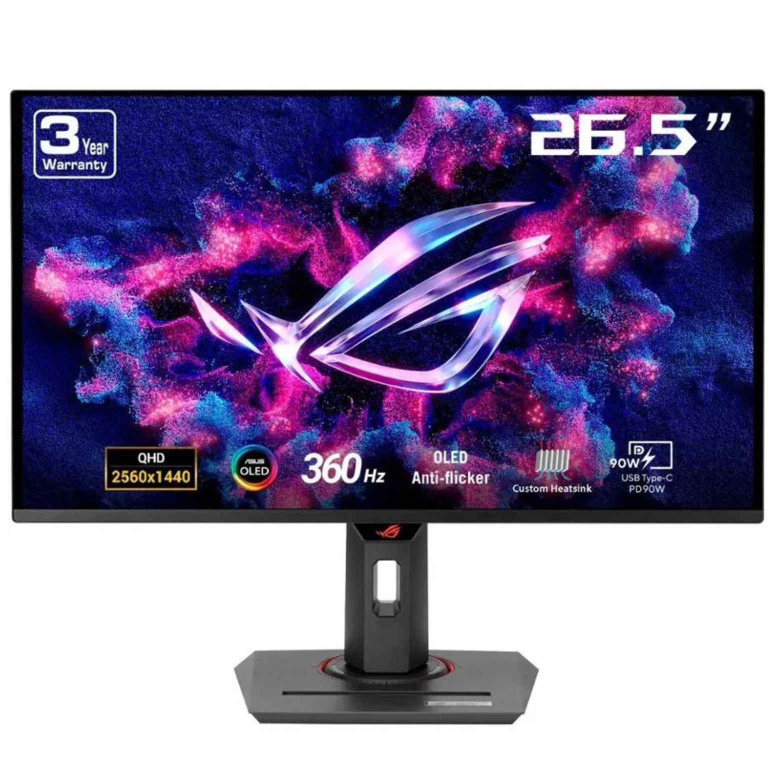 ASUS ROG Strix 26.5" QD-OLED 360Hz Monitor 0.03ms FreeSync Premium Pro & G-Sync
