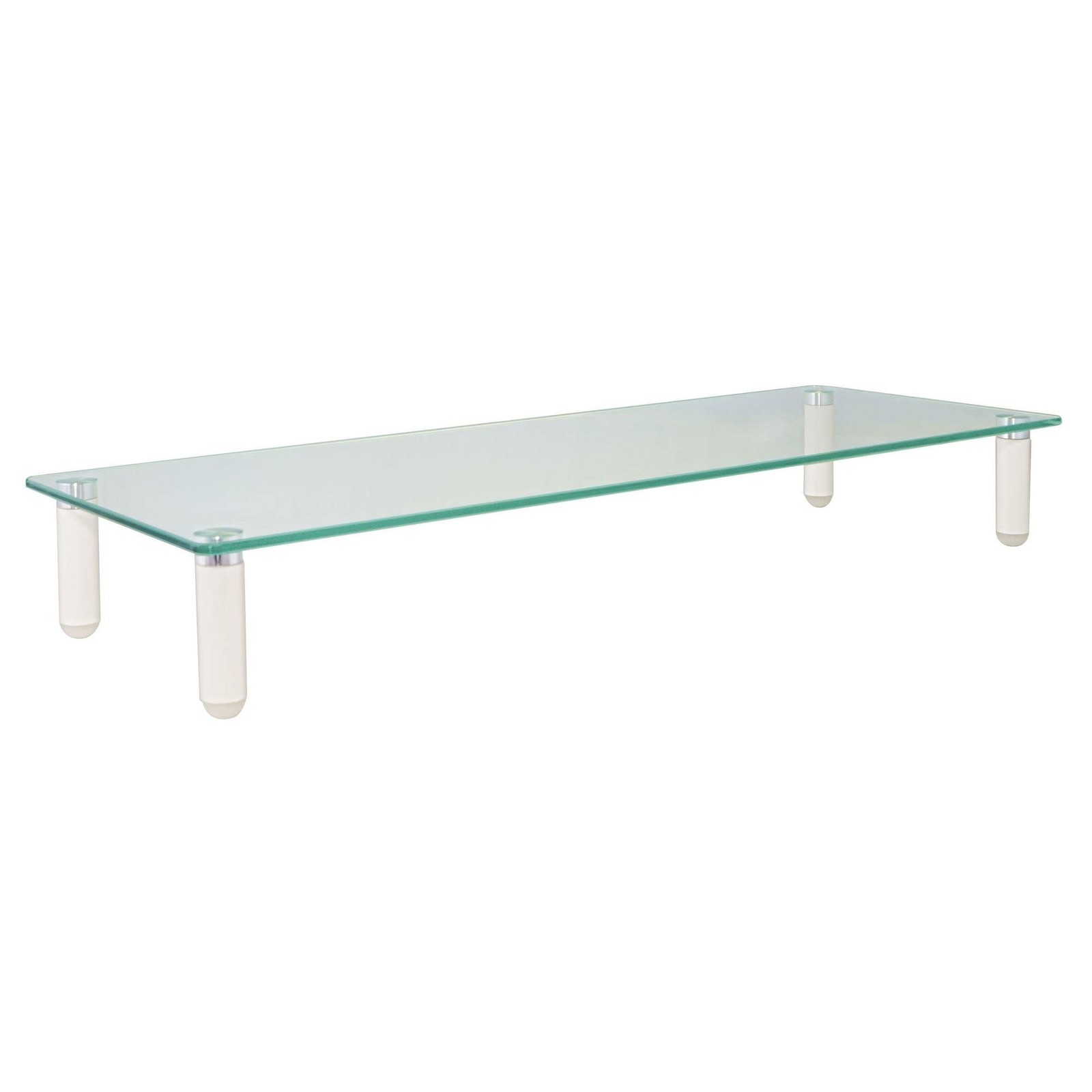 Kantek Glass Monitor Riser with 5mm Tempered Platform Wide, Clear