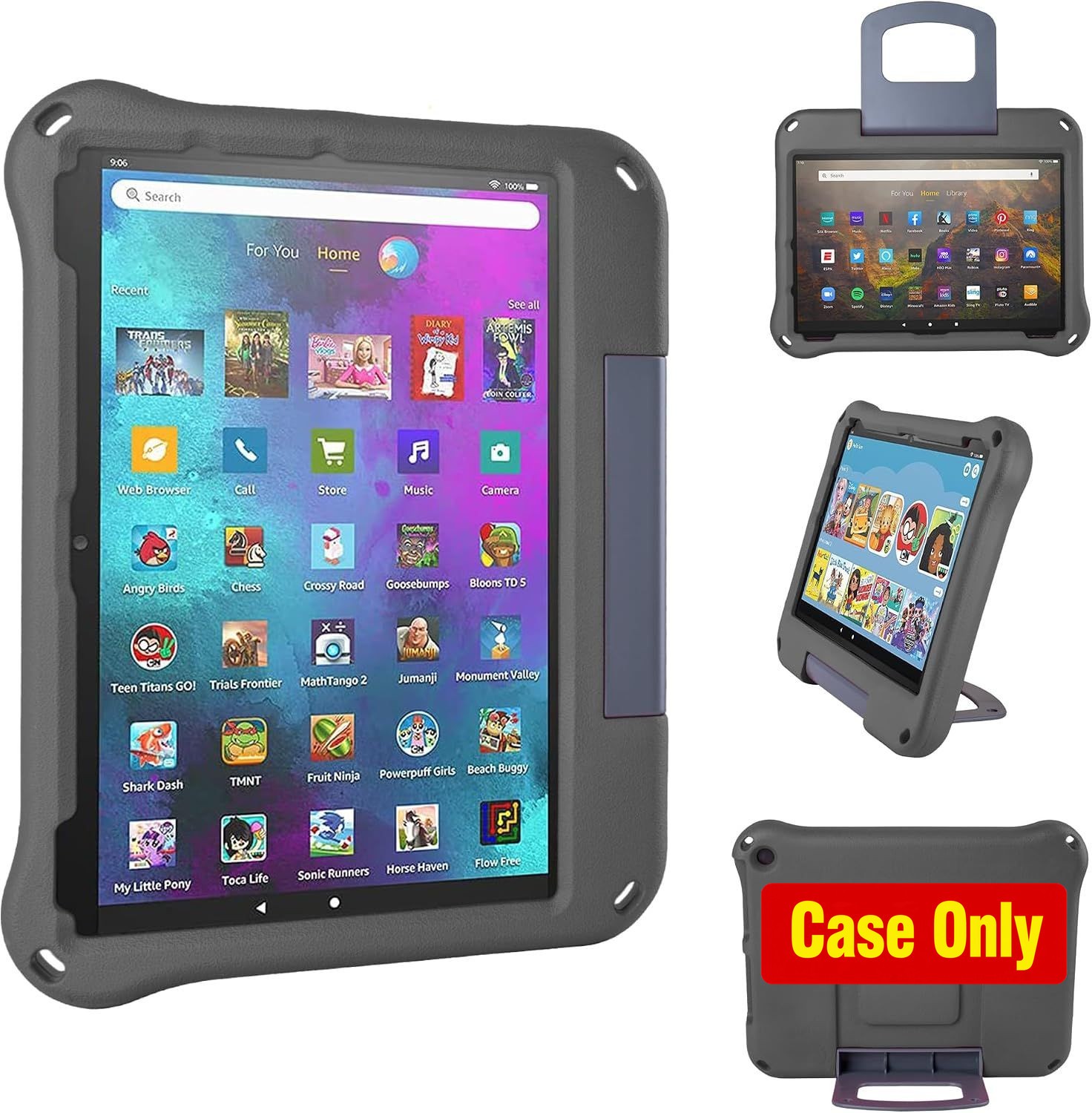 Case for 10in Tablet, Light Weight Anti Slip Shockproof Kids Friendly Case