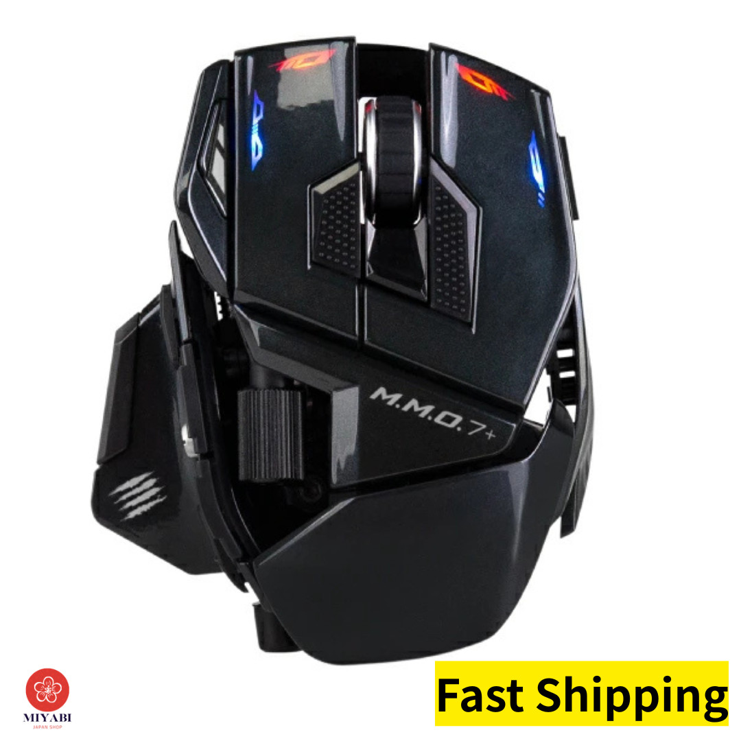 Mad Catz M.M.O. 7+ Gaming Mouse Dual-Mode 21-Button MM10NHINBL000-0J Black