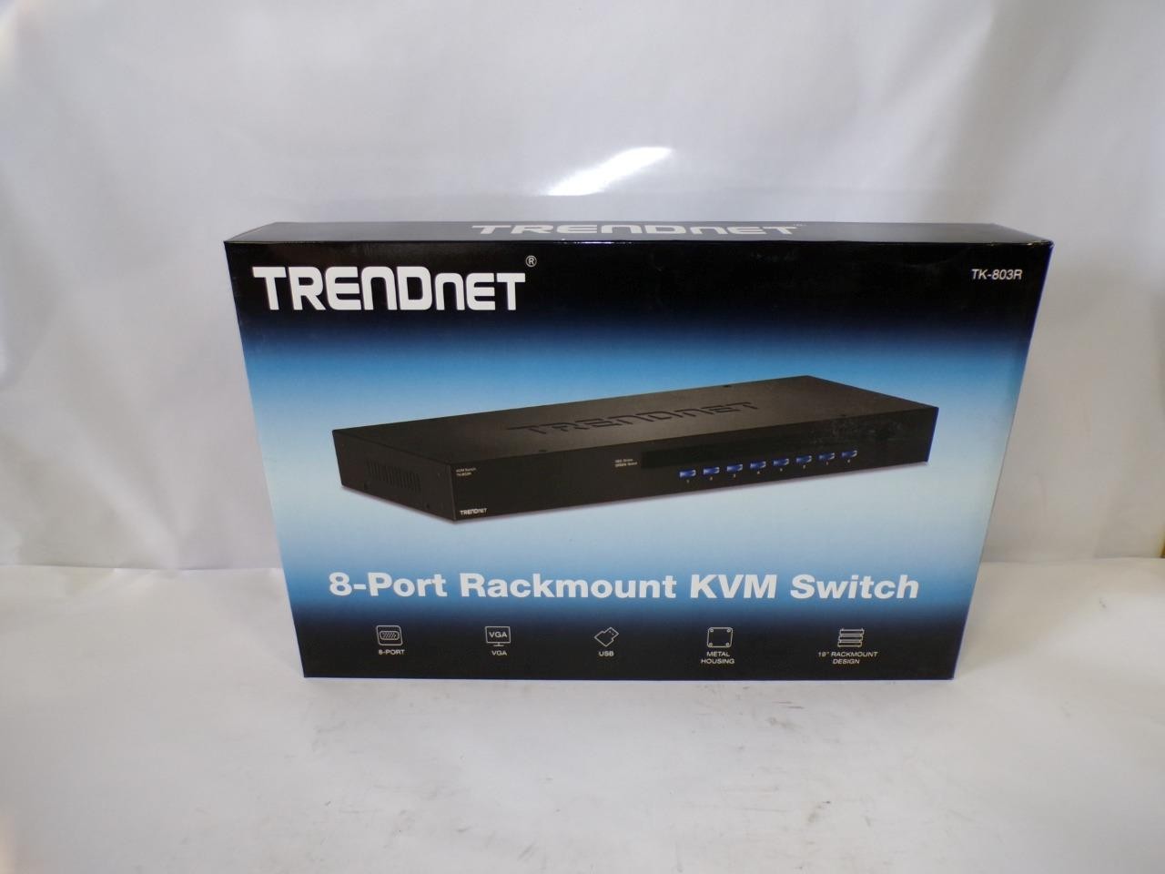 *New* Trendnet TK-803R 8-Port 19" Rackmount KVM Switch (B5049)