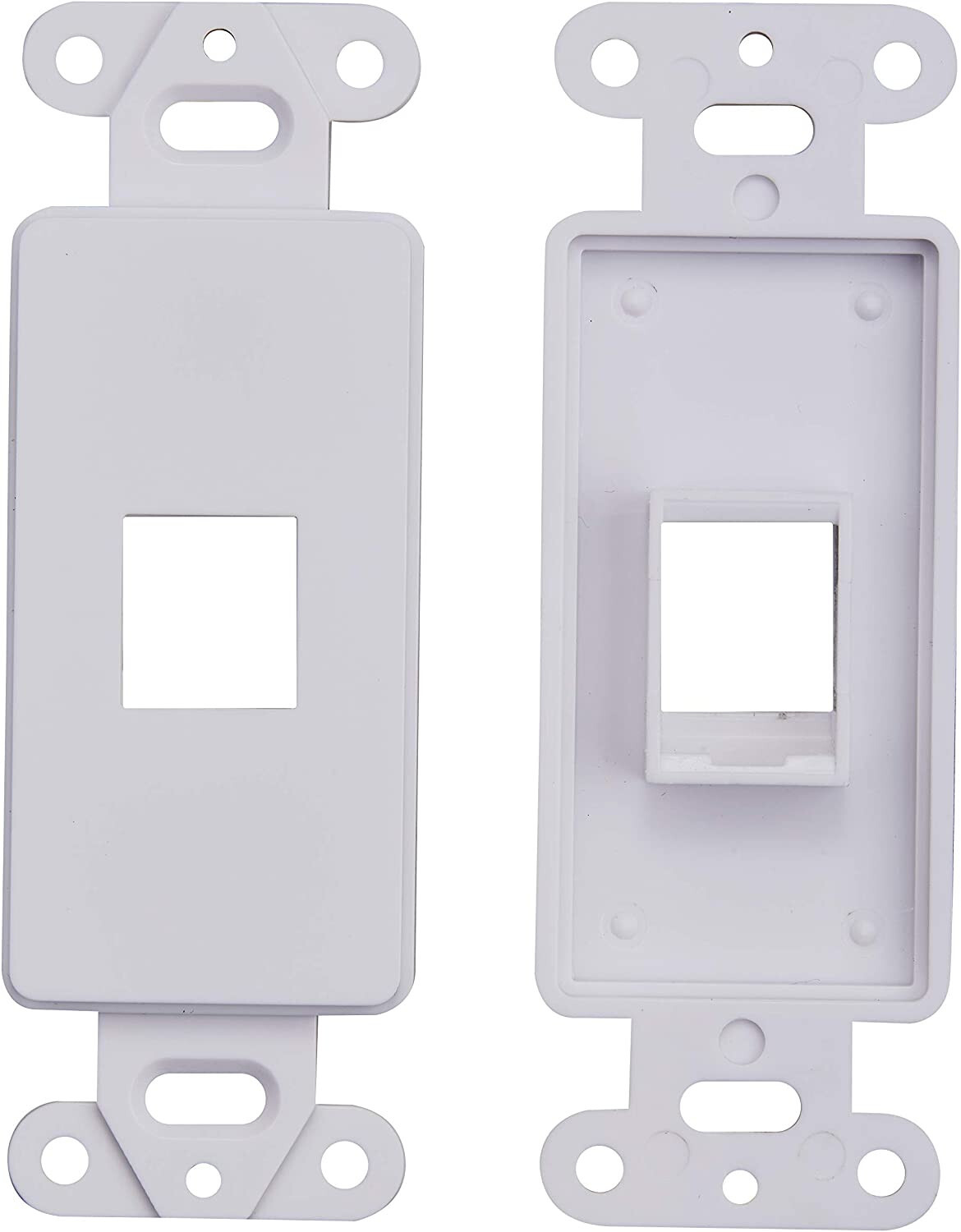 5 Pcs - 1 Port Decoration Wall Plate Keystone Insert 1 Gang White WallPlate