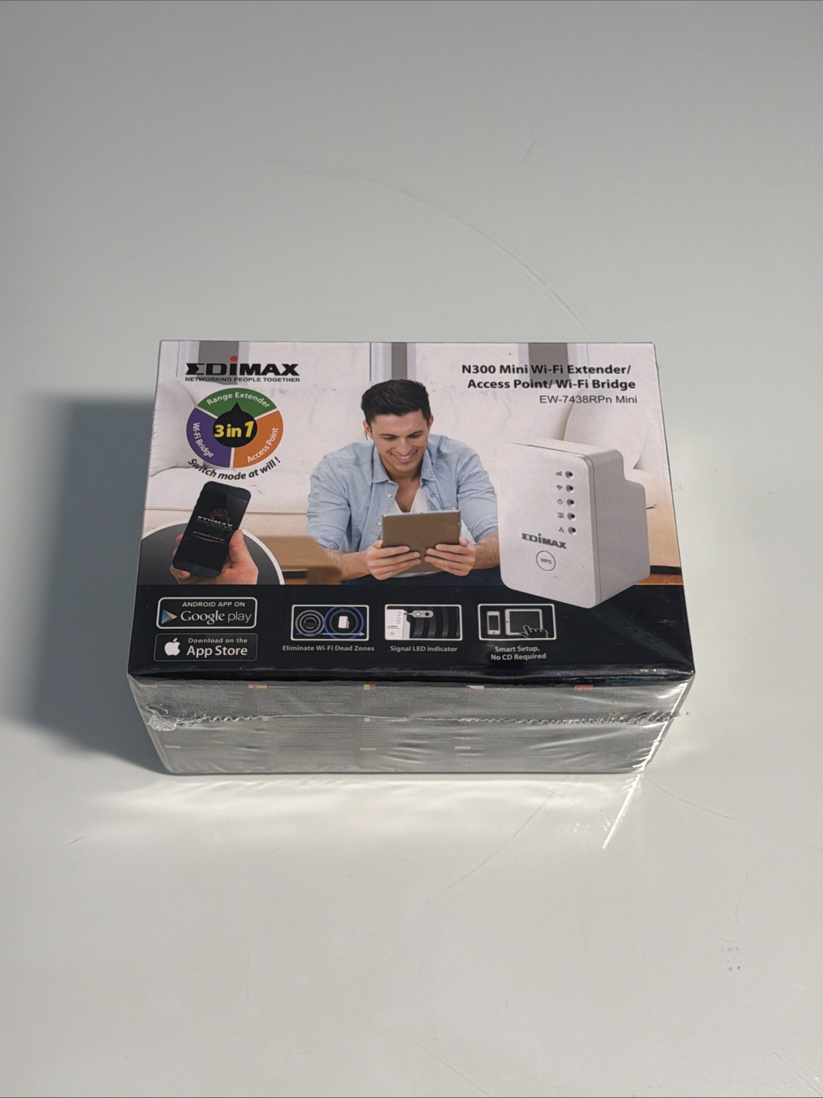 Edimax N300 Mini Wi-FI Extender Access Point Wi-Fi Bridge EW-7438RPn New Sealed