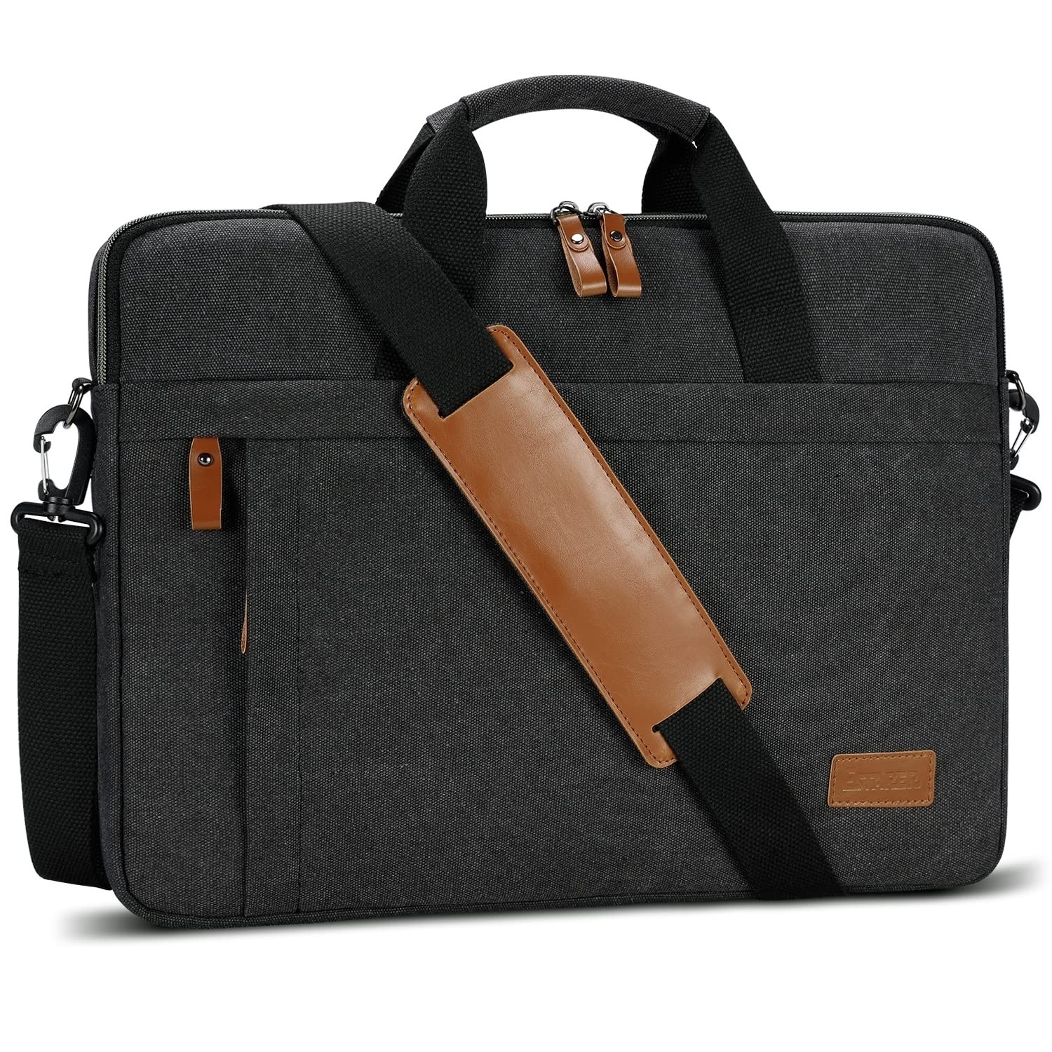 ESTARER Laptop Bag 17-17.3 Inch, Computer Bags Dark Grey-canvas