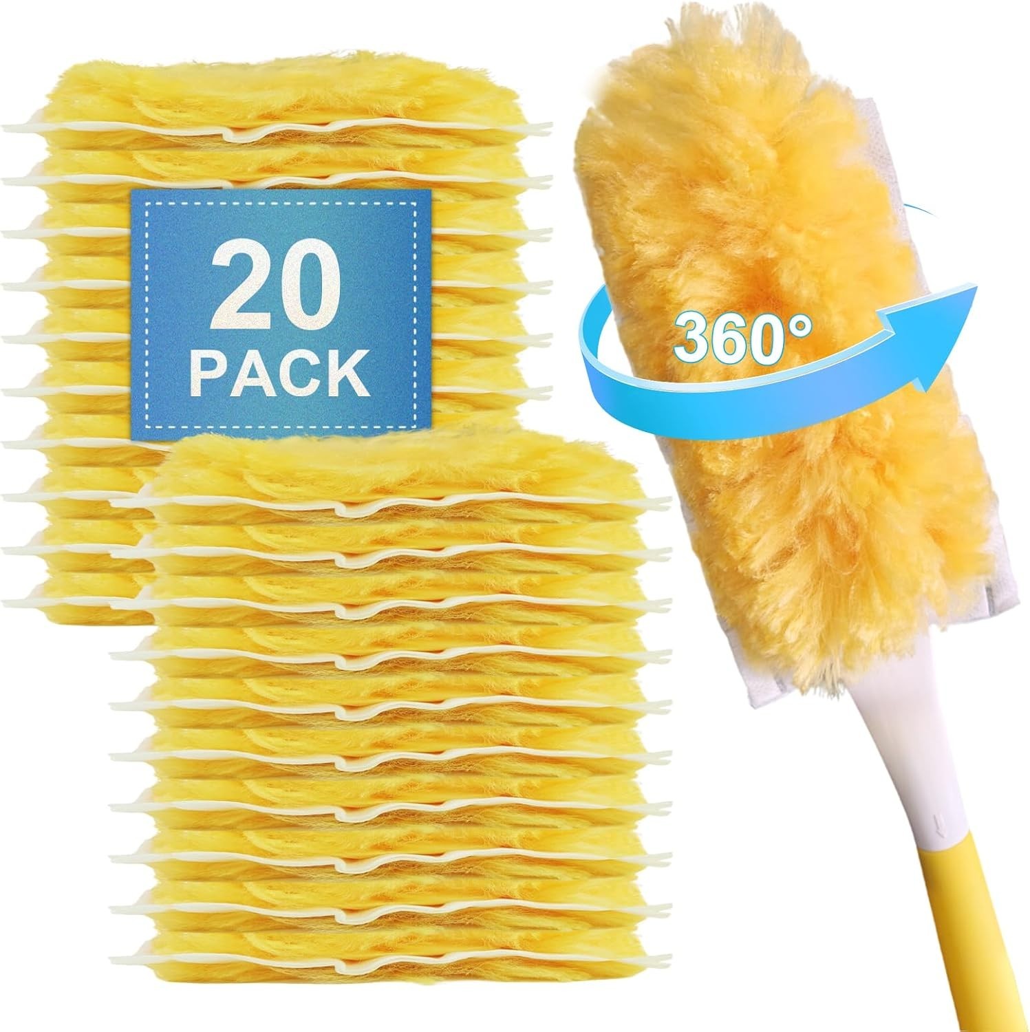 20 Pack Heavy Duty Duster Refills Swiffer Multi-Surface 360° Disposable Dusters