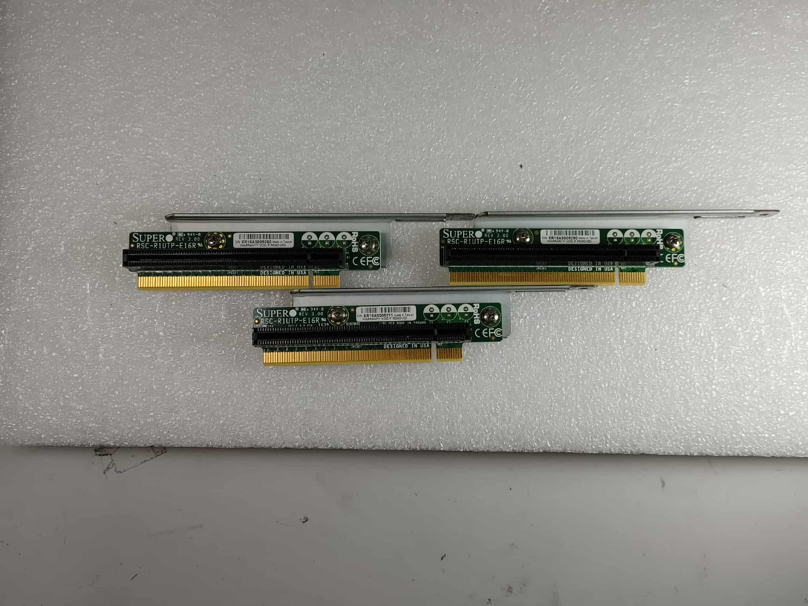 lot of3 SuperMicro TwinPro System 1U PCIe x16 Riser Card Bracket  RSC-R1UTP-E16R