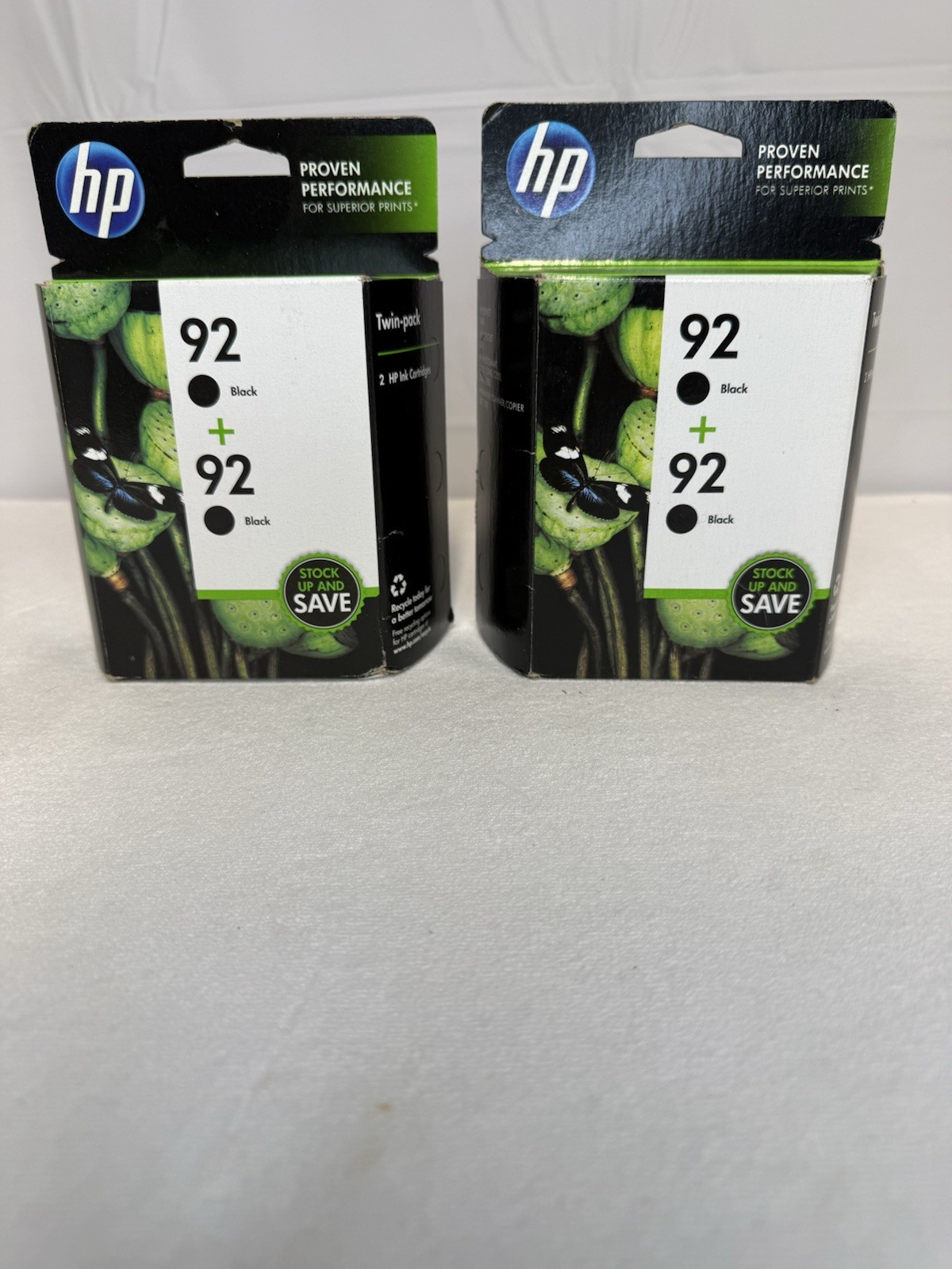 HP 92 C9362WN Black Ink Cartridges Lot Of 2 Genuine OEM Sealed Exp 10/2016