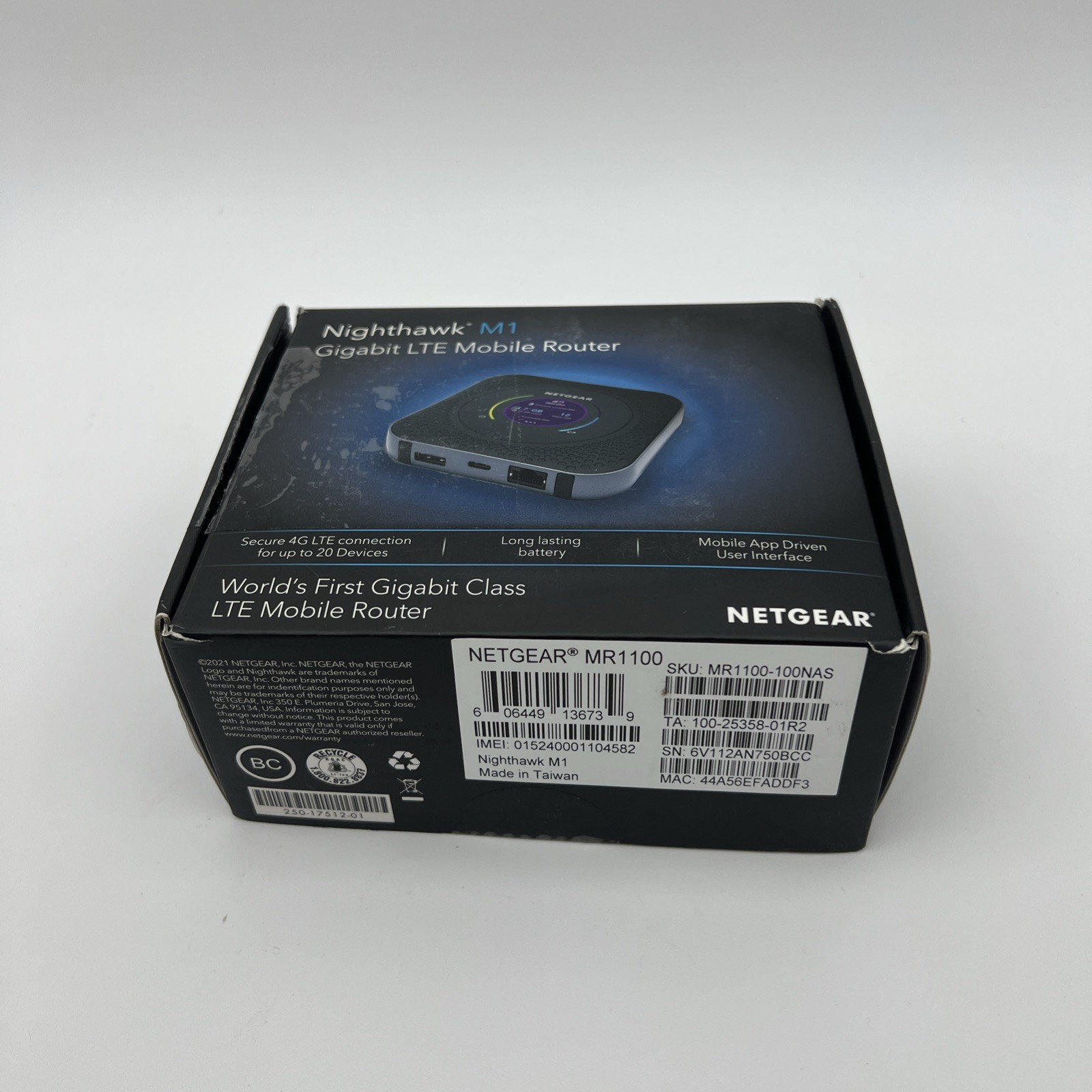 NETGEAR NIGHTHAWK M1 MR1100 HOTSPOT ATT TMOBILE MIFI MOBILE ROUTER
