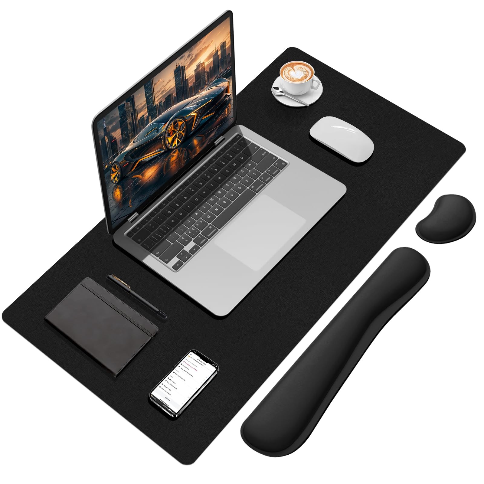 Pad with Wrist Rest , Keyboard Wrist Rest and Pad Set, Desk Mat for Keyboard ...