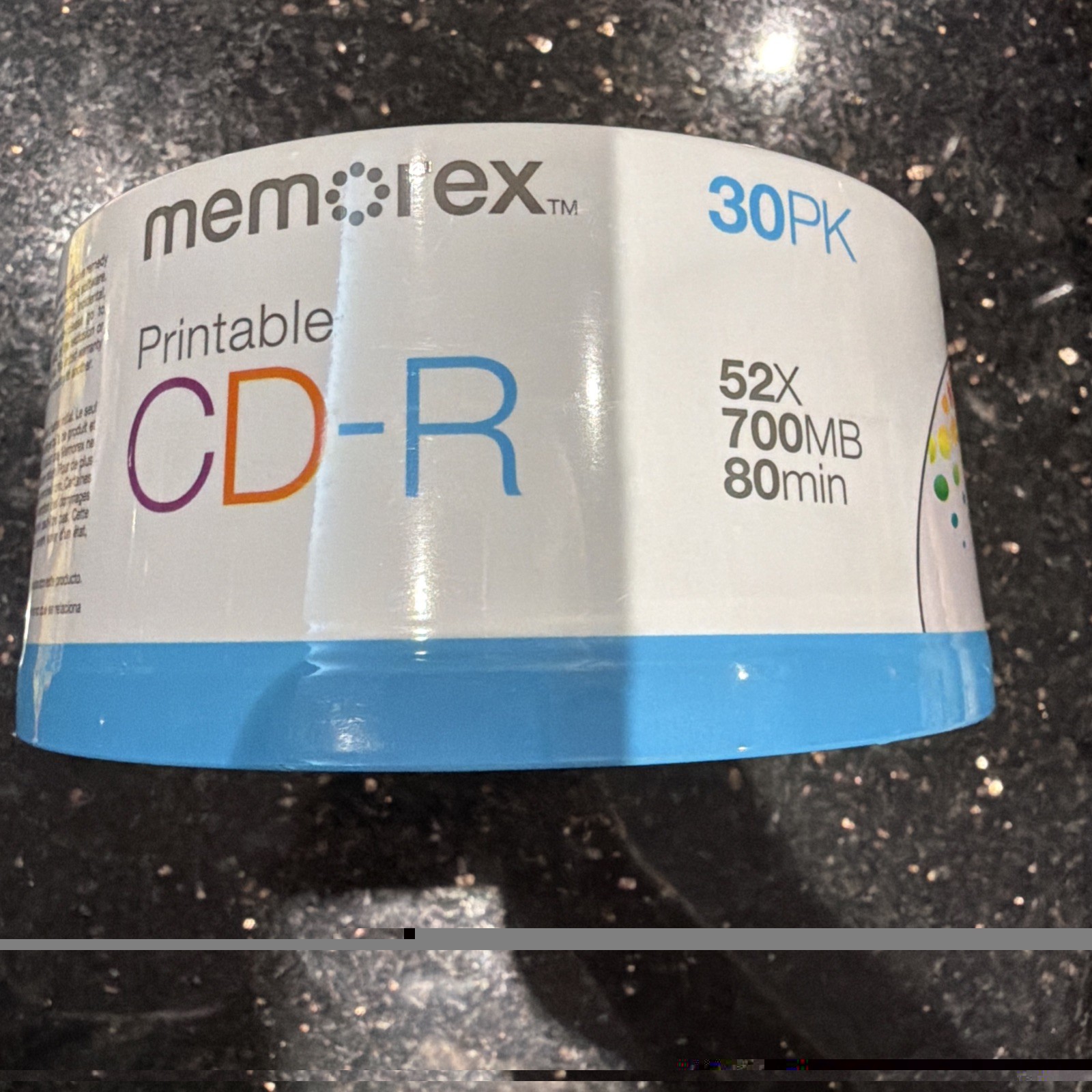 30 New Memorex 52X White Inkjet Printable 700MB CD-R