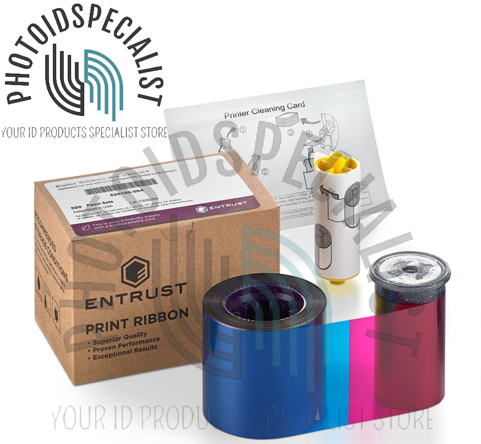 Entrust Full-Color Ribbon YMCKT-KT 525100-005 -  350 prints - Sigma DS2