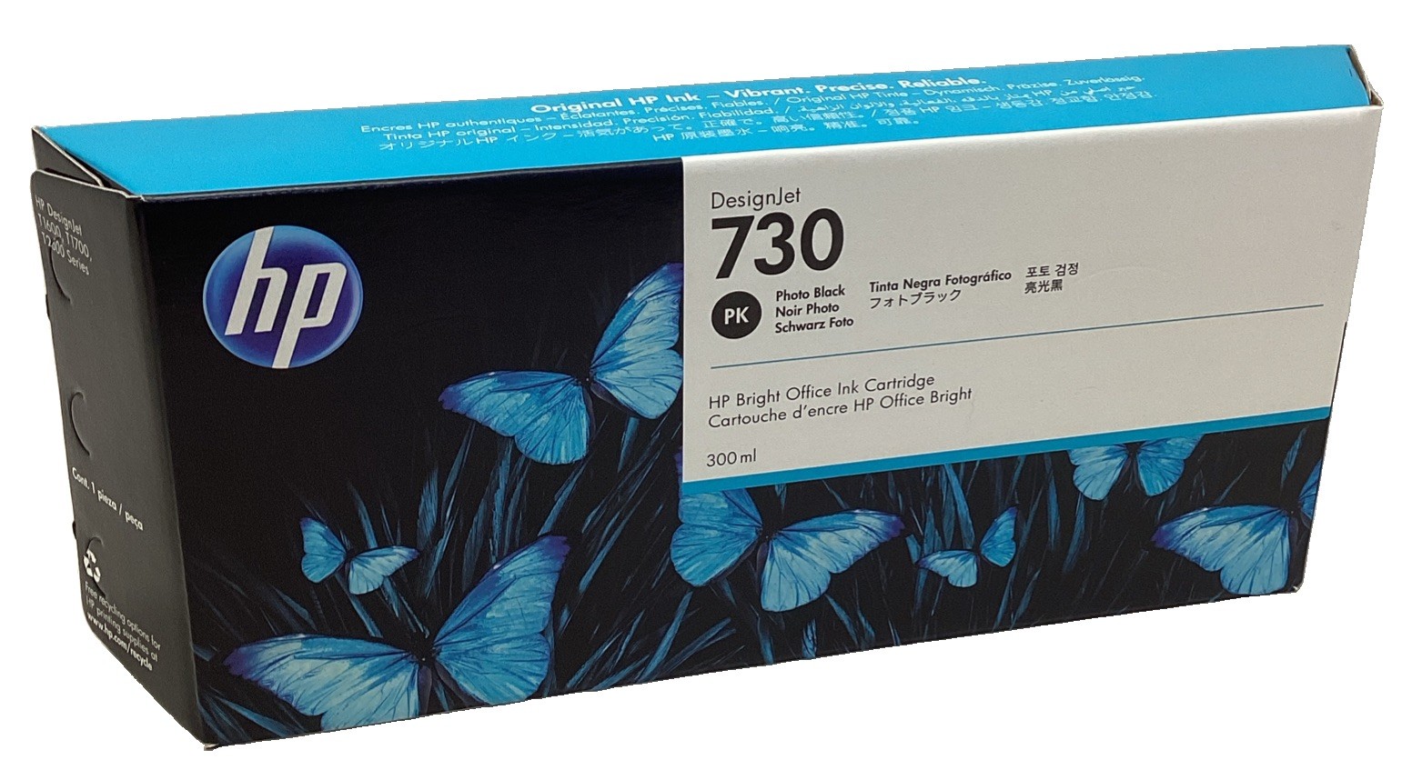 Genuine HP 730 Photo Black 300ml Ink Cartridge P2V73A HP DesignJet t1600 T1700