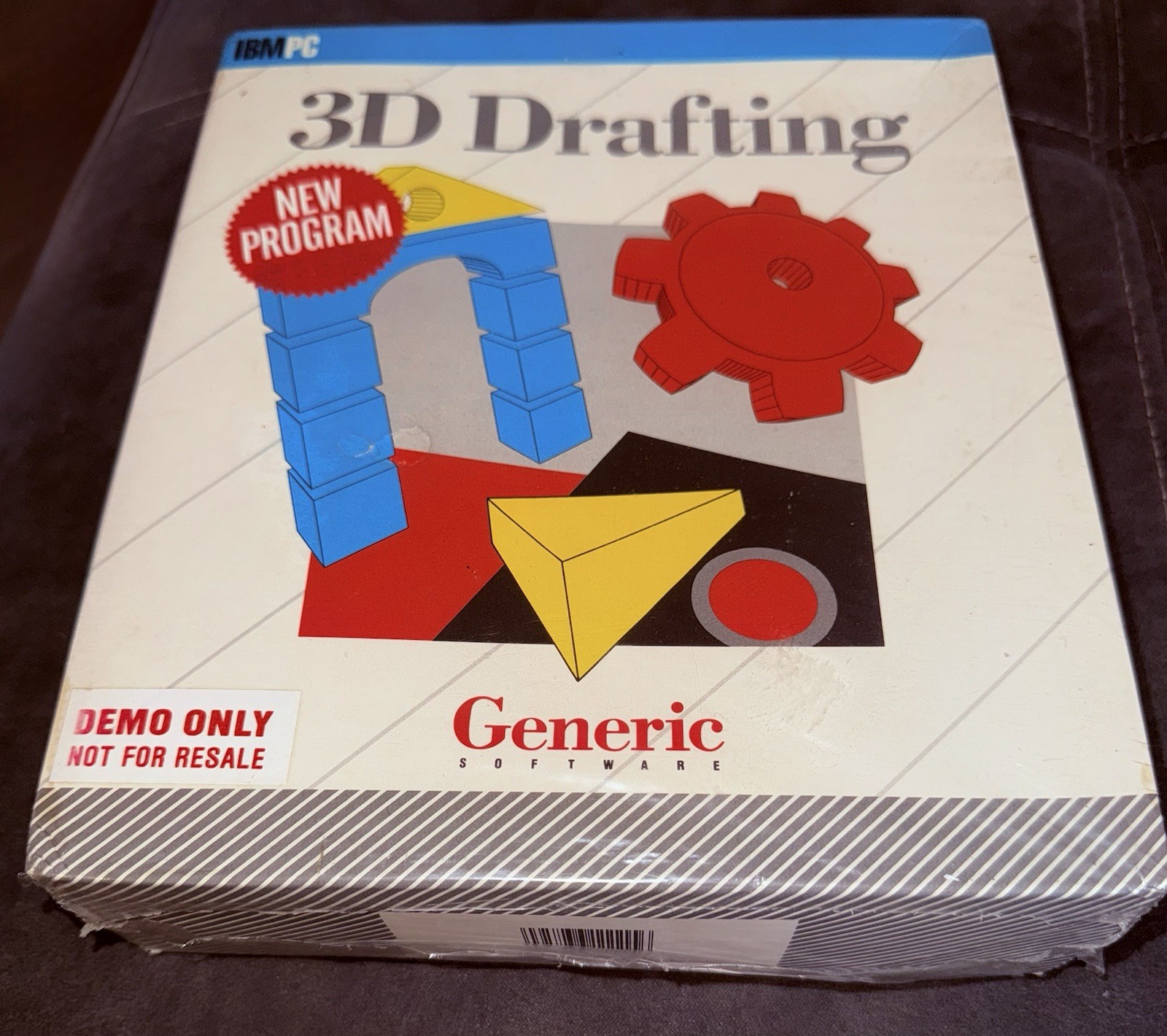 3D Drafting, IBM/PC, Generic Software, 1989, brand new/sealed/NEVER OPENED