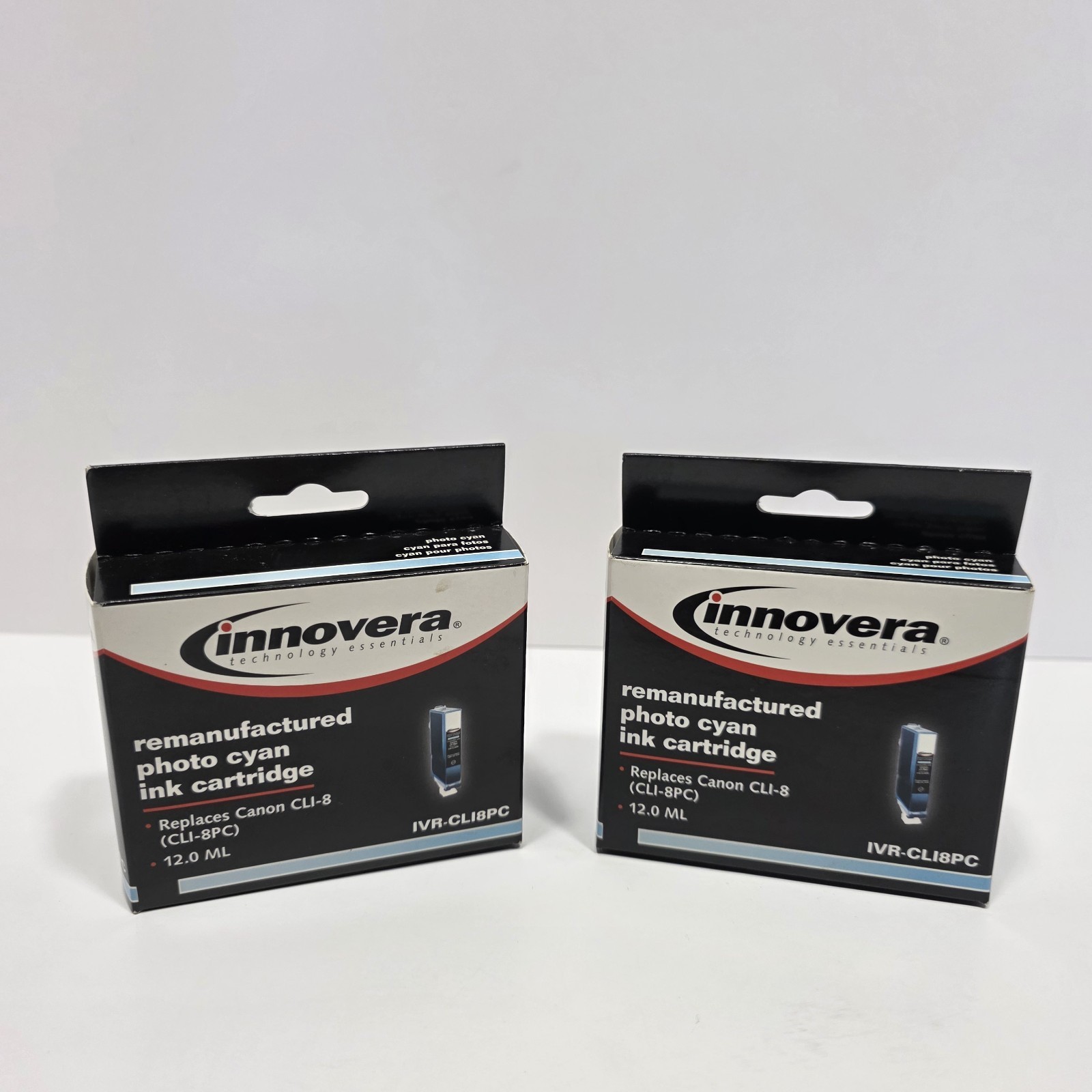 Innovera Photo Cyan Ink Cartridge IVR-CLI8PC, 2 Pack 