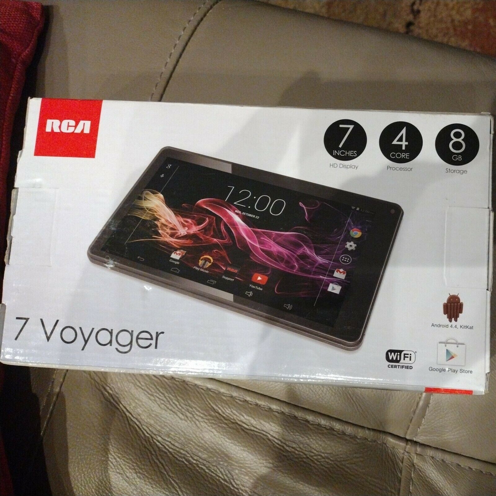 RCA 7 Voyager Quad Core Android Tablet BLACK . New in box unopened.