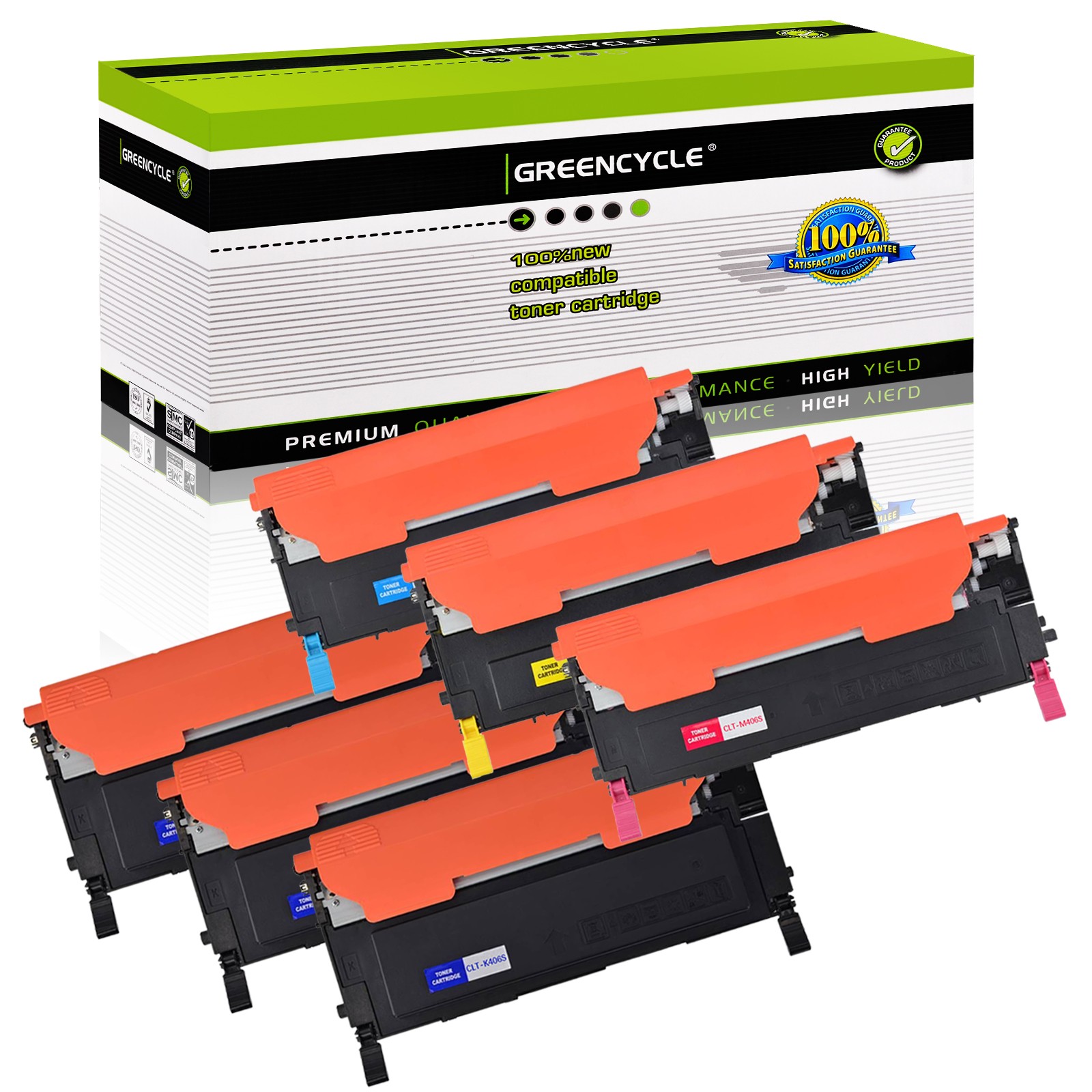 Set 6 Color CLT406S 406S Toner Fit for Samsung CLP-360 362 363 364 365 365W 367W