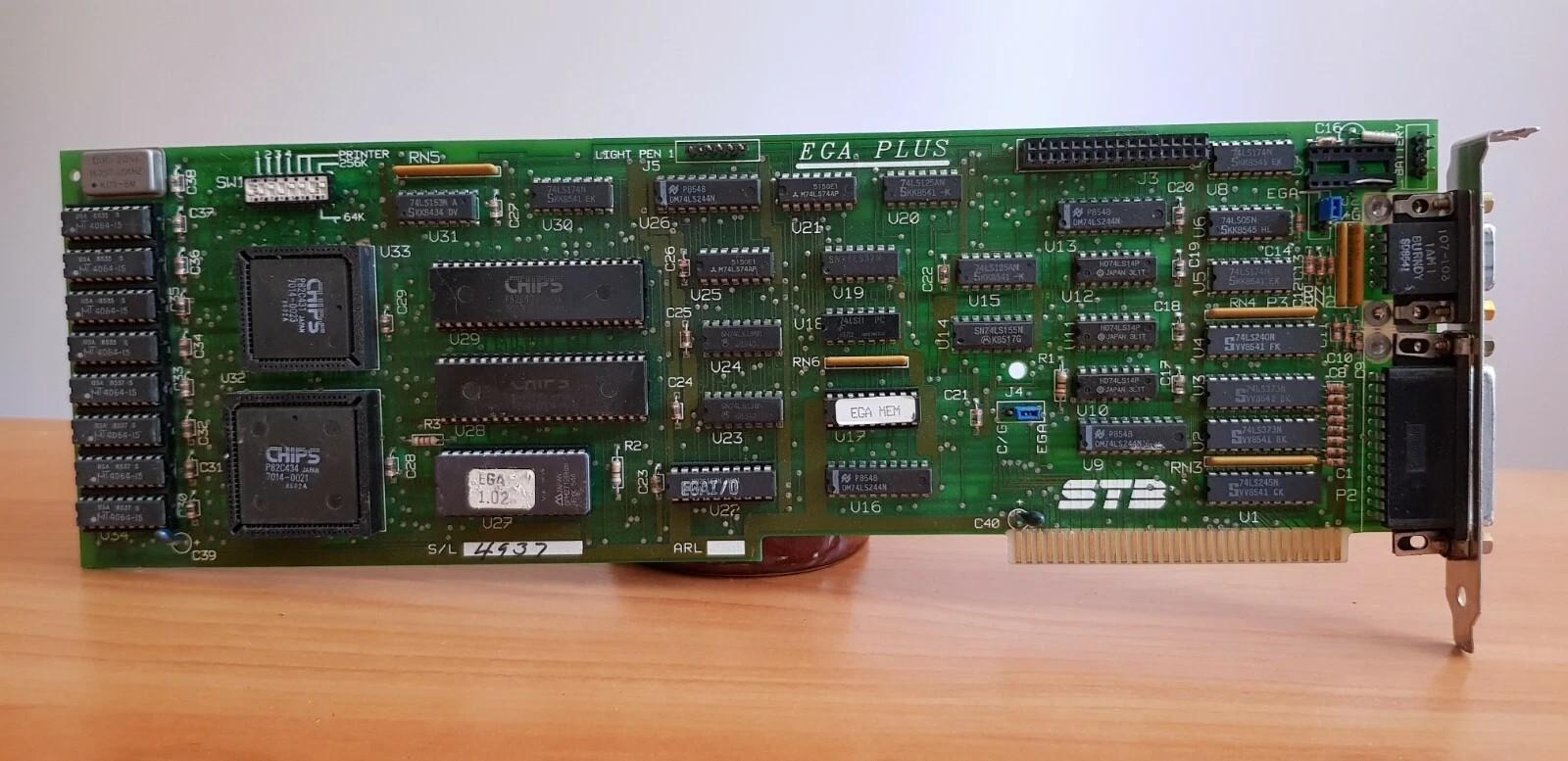 STB SYSTEMS, INC. EGA PLUS 8-BIT Multi Resolution ISA Video and Printer Card