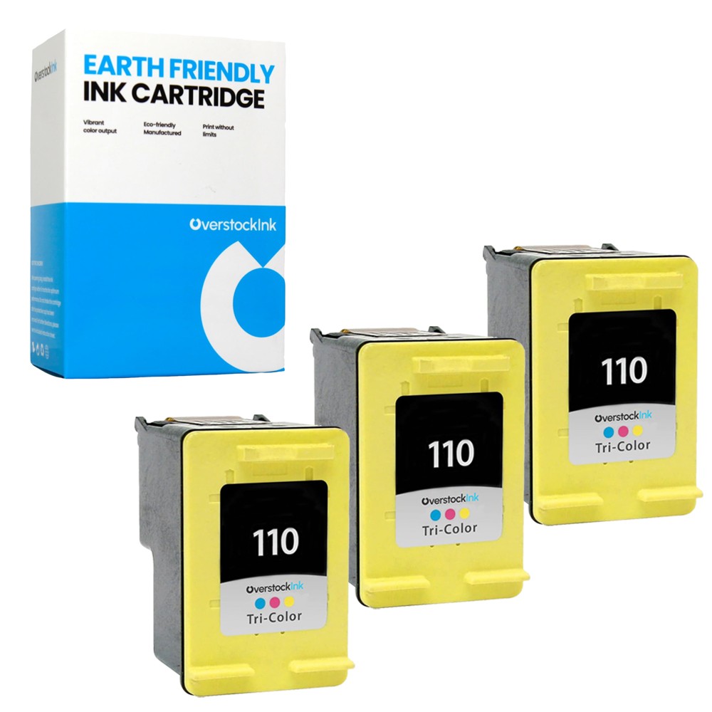 3-Pack Compatible OSI 110 Printer Cartridges for HP PhotoSmart A532 A536 A538
