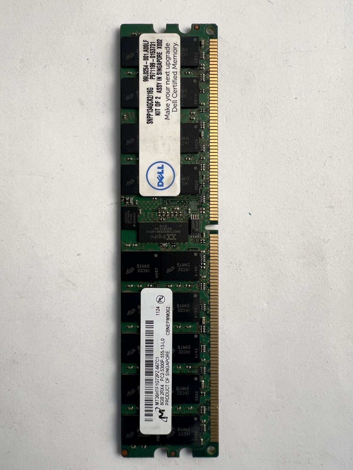 Micron MT36HTF1G72PZ-667C1 8GB Server Memory PC2-5300 DDR2-667MHz ECC