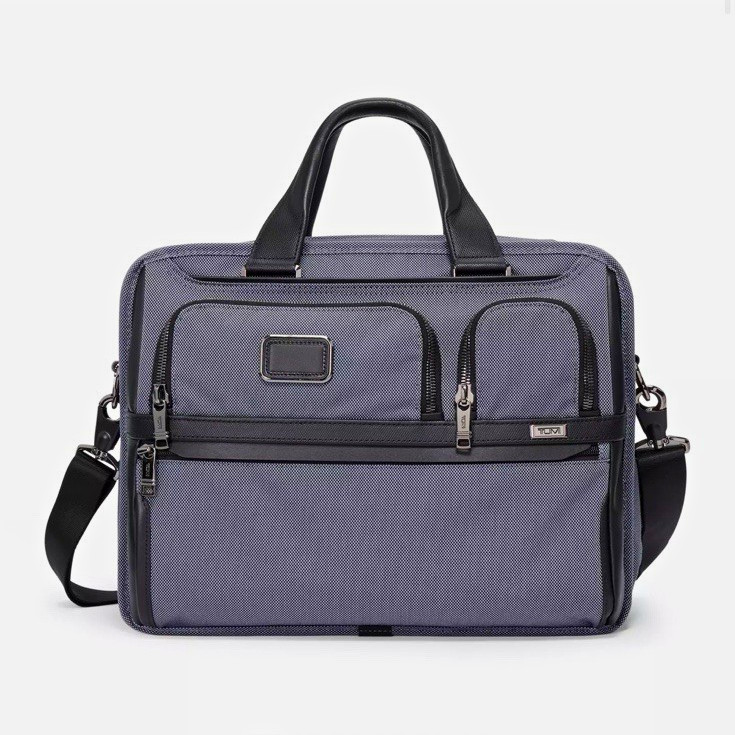 Tumi Alpha X Expandable Organizer Briefcase Padded Removable Laptop Sleeve
