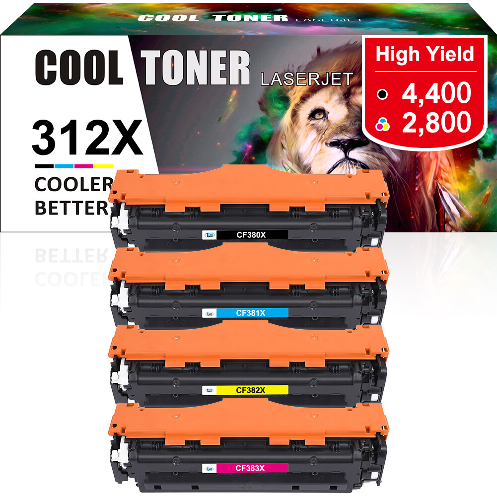 4x CF380A Toner Compatible Set With HP 312A Color LaserJet Pro MFP M476dn M476nw