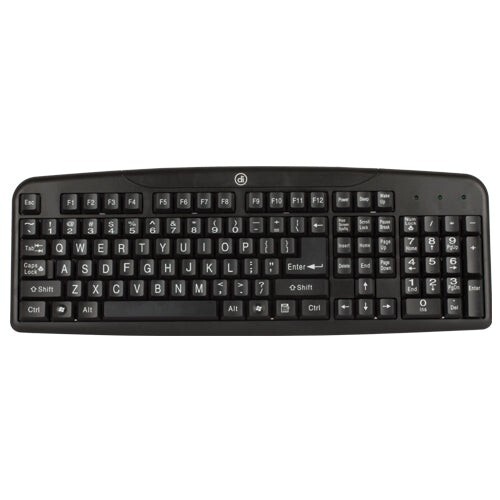 DI Digital Innovations Easy-View Keyboard ~ Large Print Keys/ Spill Resistant