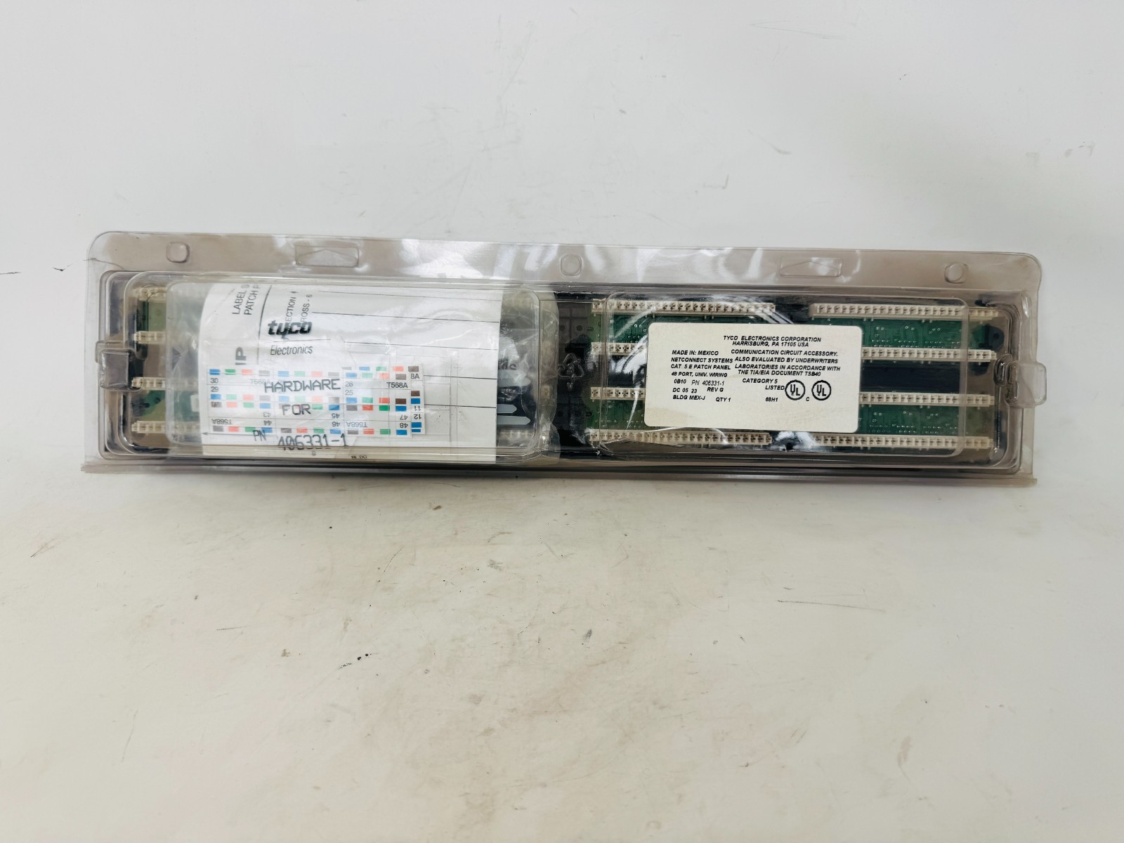 Tyco Electronics 406331-1 Netconnect Systems Cat 5e Patch Panel 48 Port Open Box