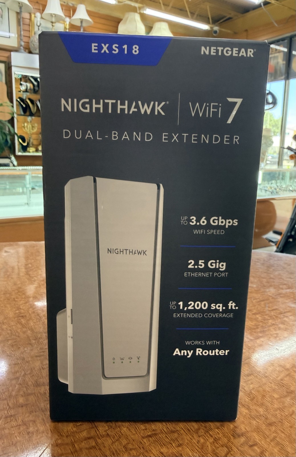 NETGEAR WiFi 7 Range Extender (EXS18) BE3600 Dual-Band Internet Signal Extender