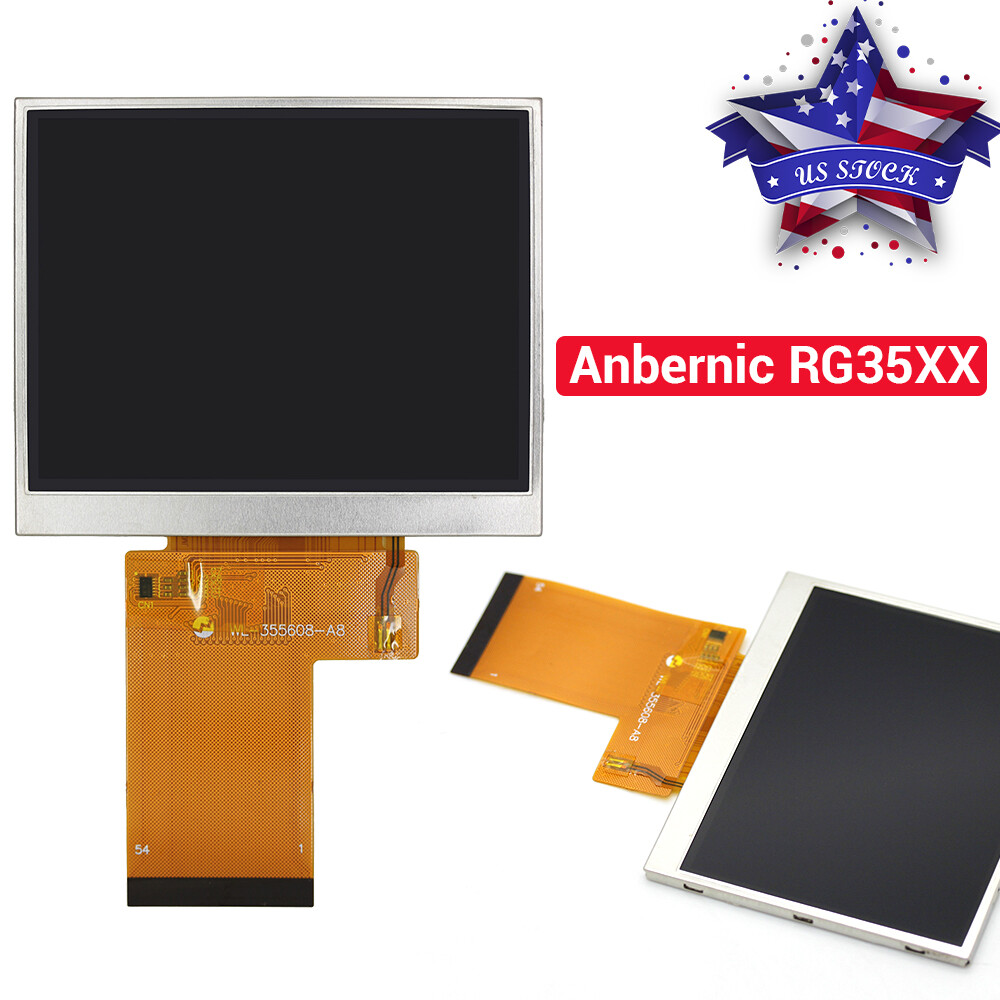 For Anbernic RG35XX Original LCD Display Screen Panel Replacement 3.5 inch