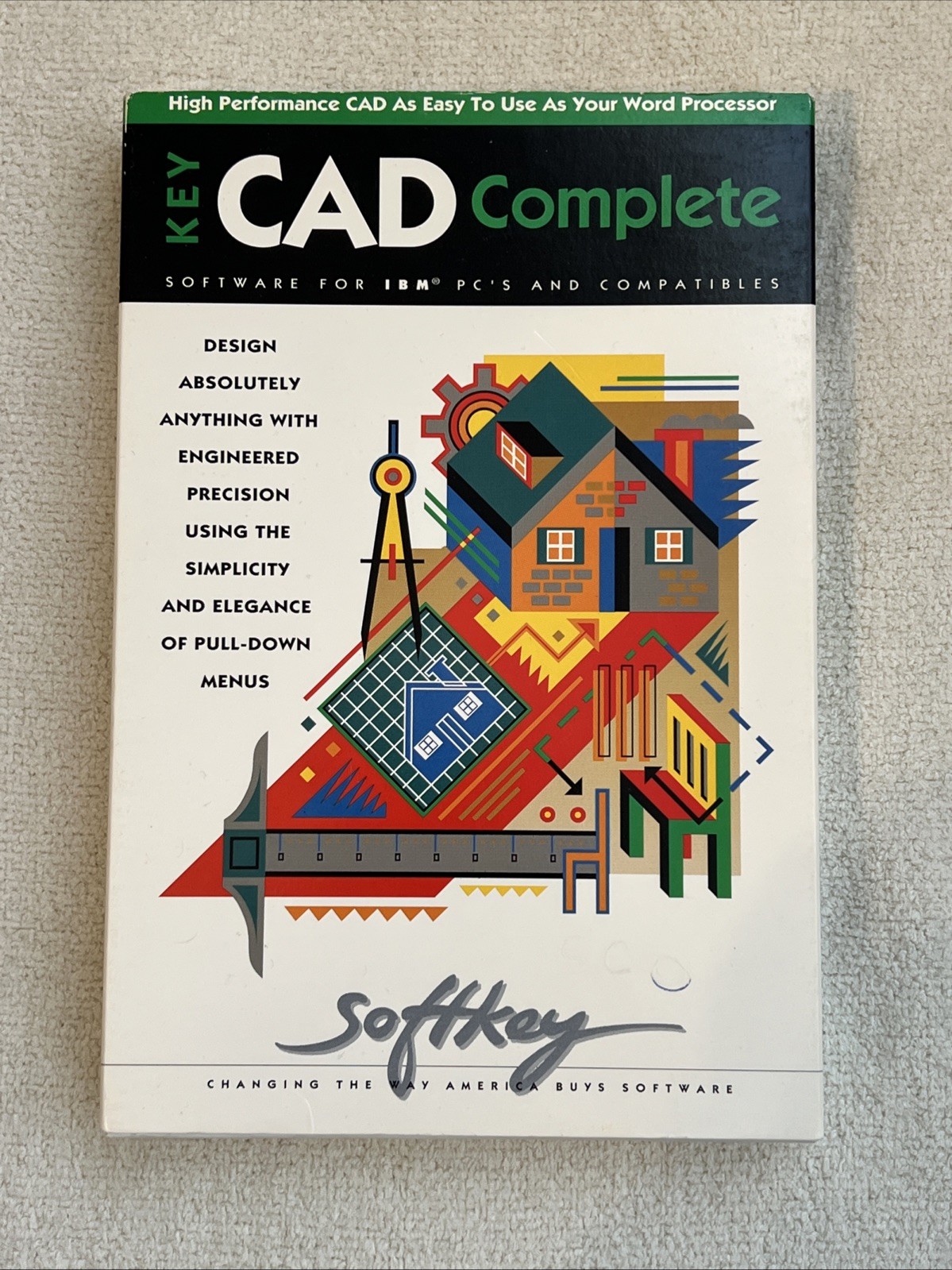 Vintage Key CAD Complete 6.0 Softkey Design Software IBM PC 90s