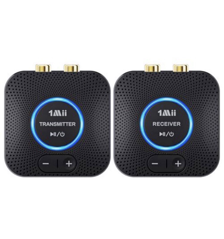 1Mii B06Set 2.4GHz Wireless Audio Transmitter Receiver Set 260ft Range, Adapter