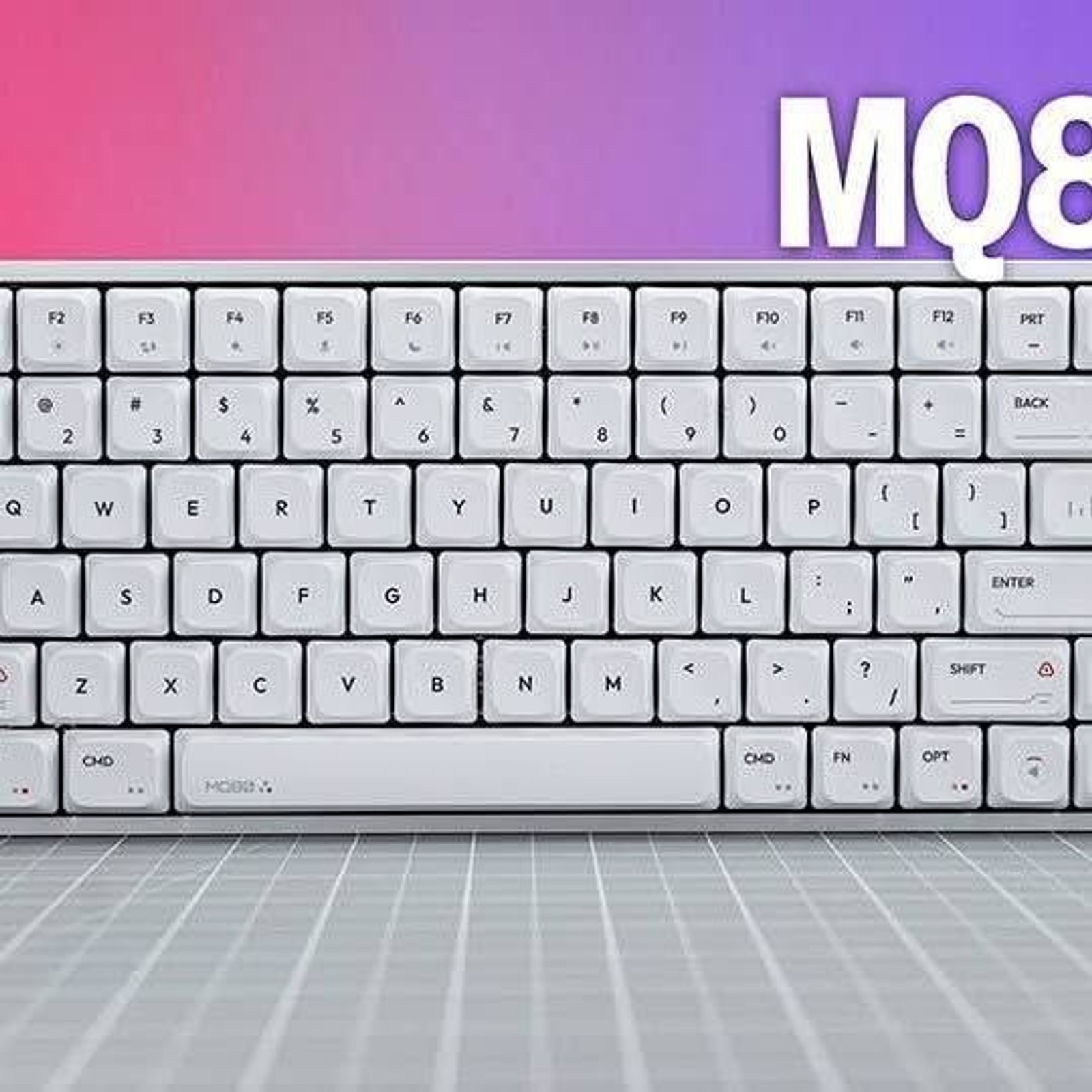 IQUNIX MQ80 Low Profile Aluminum White Keyboard Red