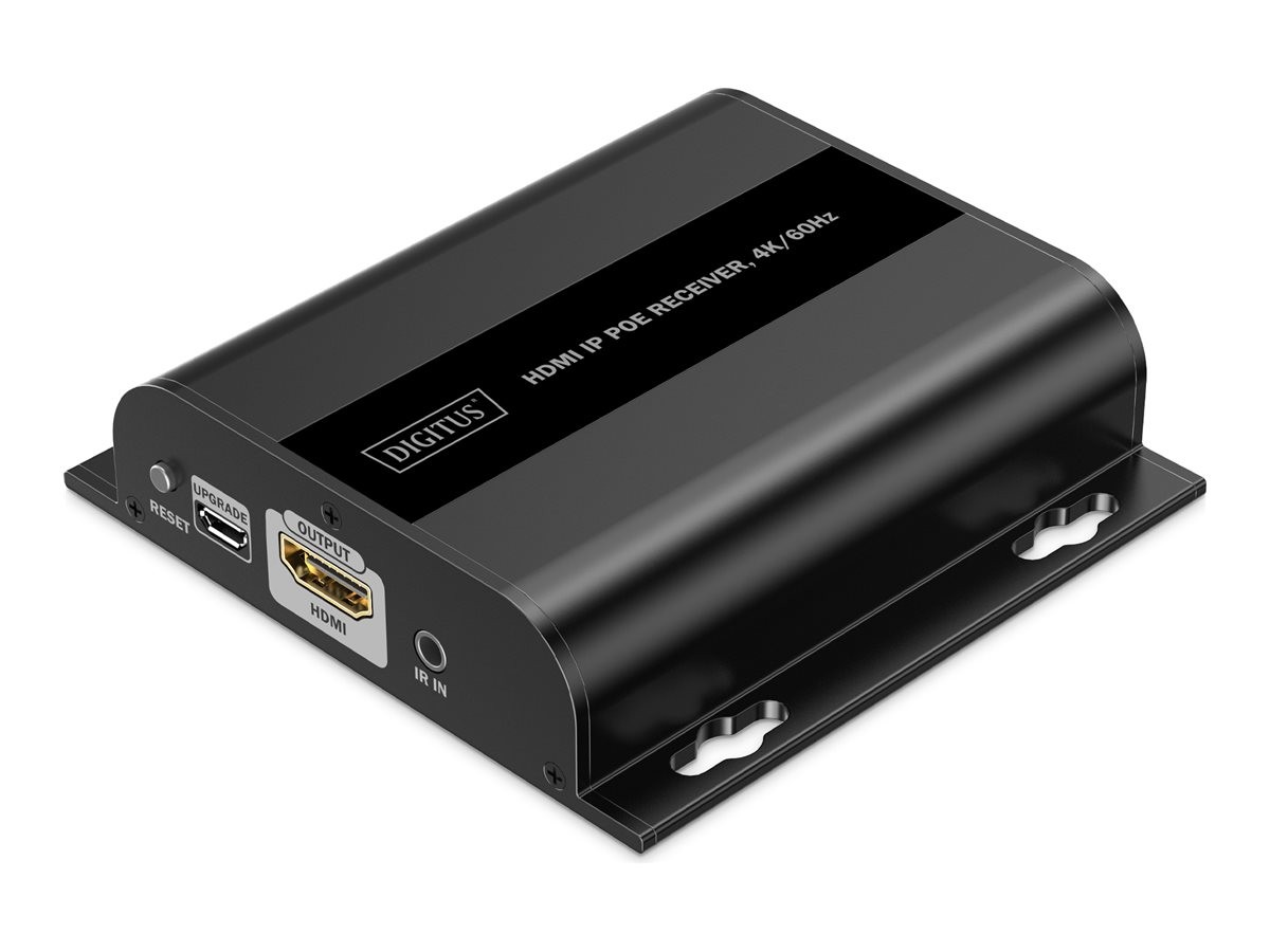 DIGITUS HDMI IP PoE Receiver 4K/60Hz Digital Cable/Display/Video Network DS-55354