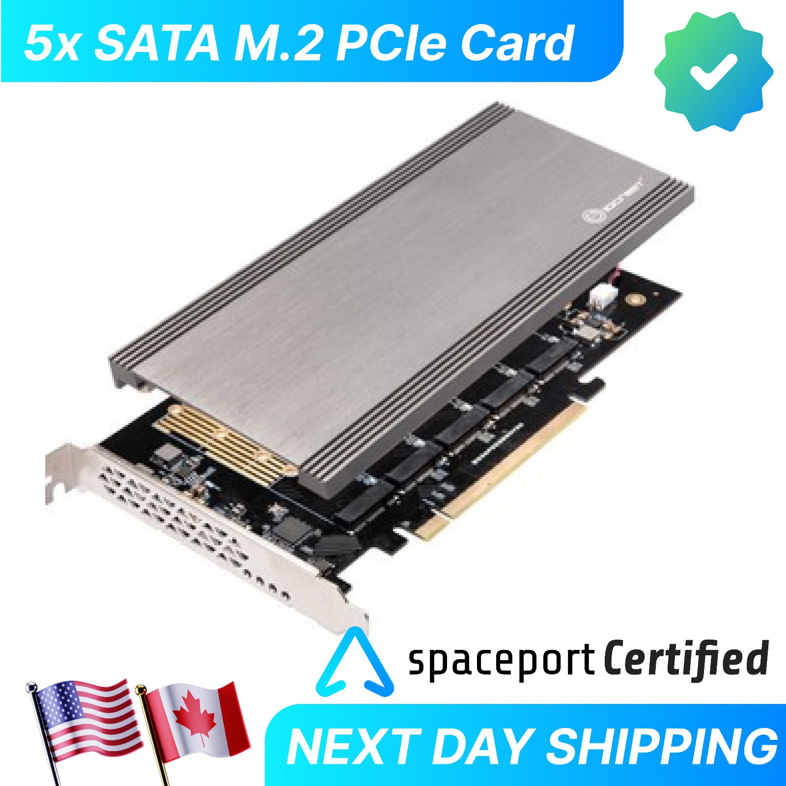 SYBA PCIe SSD Card 5X SLOT M.2 SATA B Key - SSD NAS LINUX GAMING SERVER 🍁