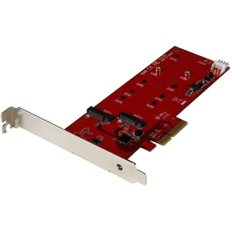 StarTech 2x M.2 SATA SSD Controller Card, PCIe, PCI Express M.2 SATA III