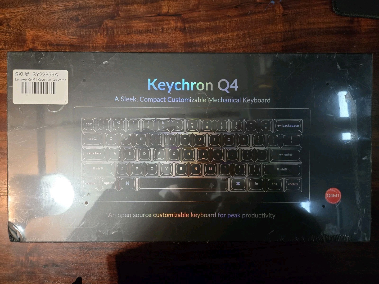 Keychron Q4 Wired Mechanical Keyboard - Swappable RGB Backlight Red Switch 