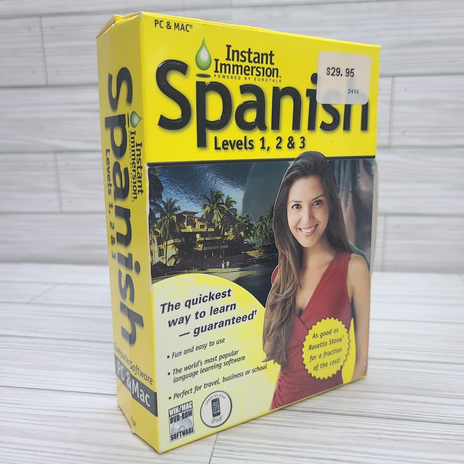 Instant Immersion: Learn To Speak SPANISH Levels 1, 2 & 3 Made In USA 4 Disks