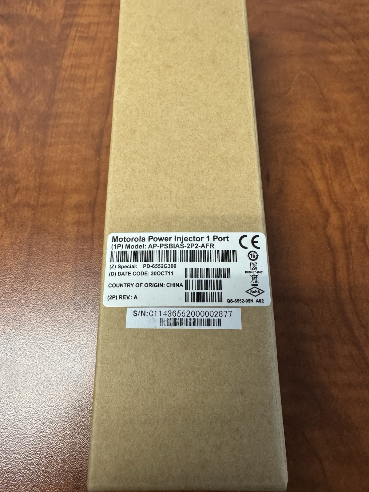 Motorola AP-PSBIAS-2P2-AFR Power Over Ethernet Injector 1 Port AP-6521 AP-6532