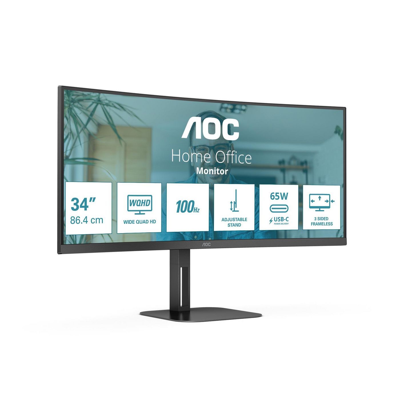 AOC CU34V5C_BK_23 Computer Monitor (34) ~E~