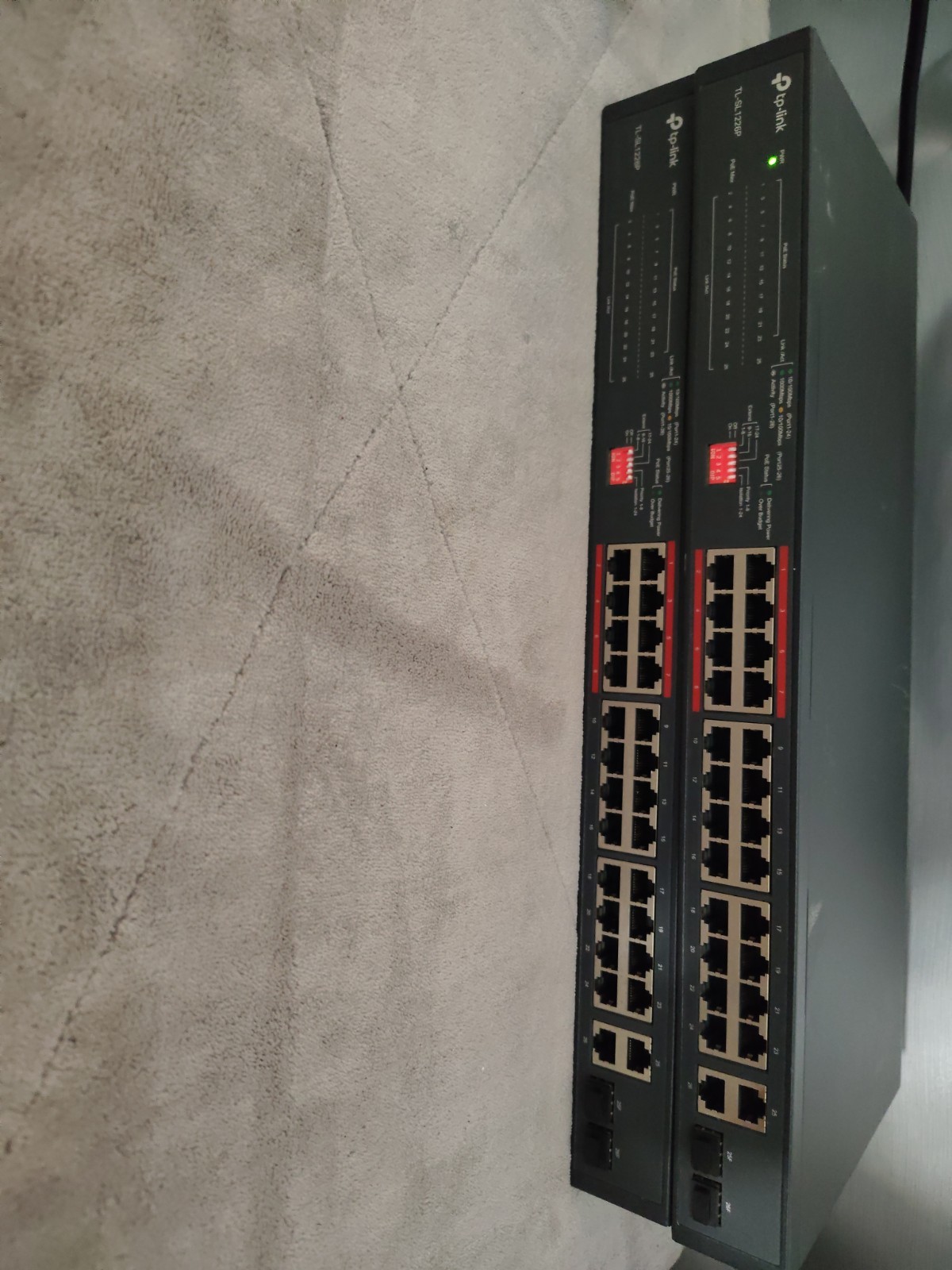 2 TP-Link TL-SL1226P 24 Port 10/100Mbps Fast Ethernet PoE Switch